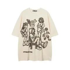 VIBE Streetwear Funny Anime Cartoon Graphic Oversized T-Shirt y2k Size US XL / EU 56 / 4 - 1 Thumbnail