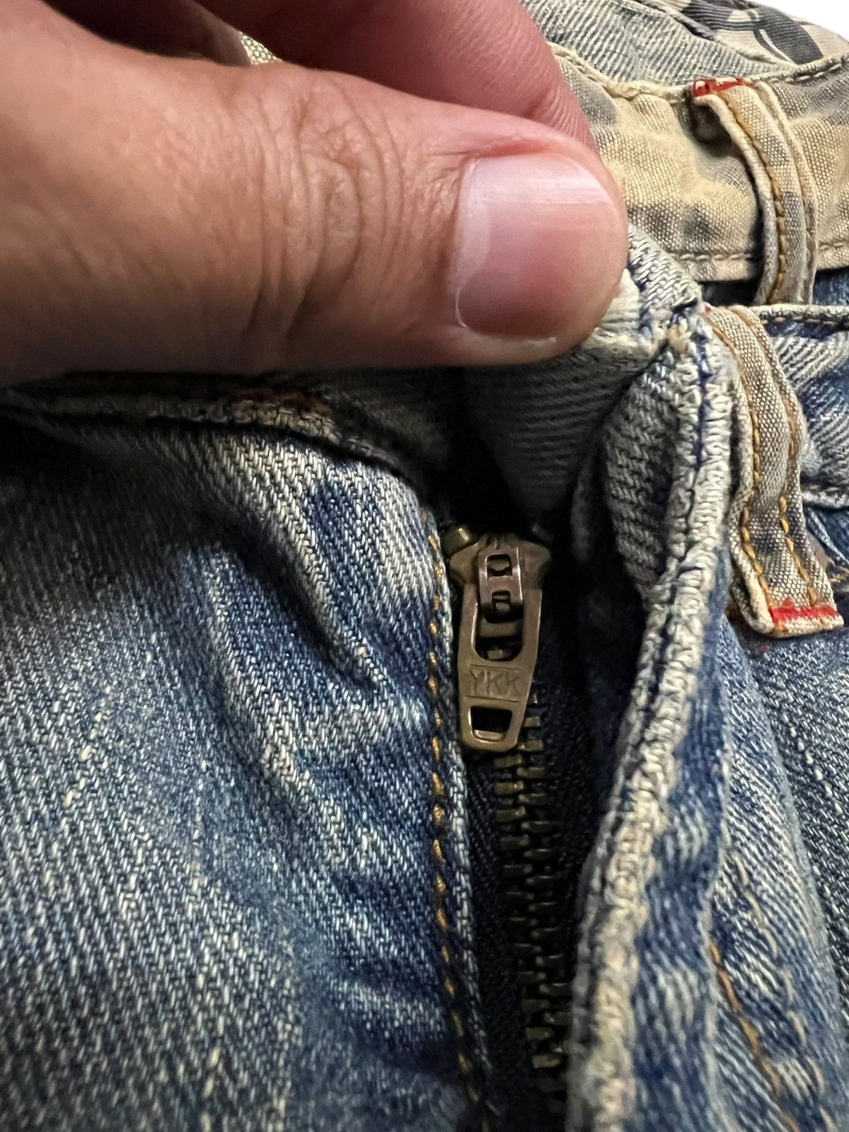 Japanese Brand Double Waist💥Rattle Trap Distressed Light Wash kapital style Size US 30 / EU 46 - 10 Thumbnail