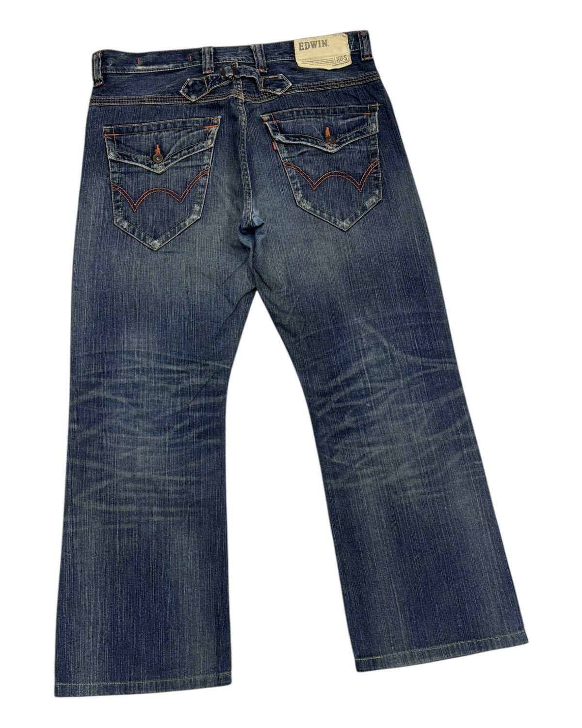 Le Grande Bleu (L.G.B.) 🔥EDWIN XV-S BUCKLE BACK OVERSIZED DENIM BAGGY JEANS Size US 38 / EU 54 - 4 Thumbnail
