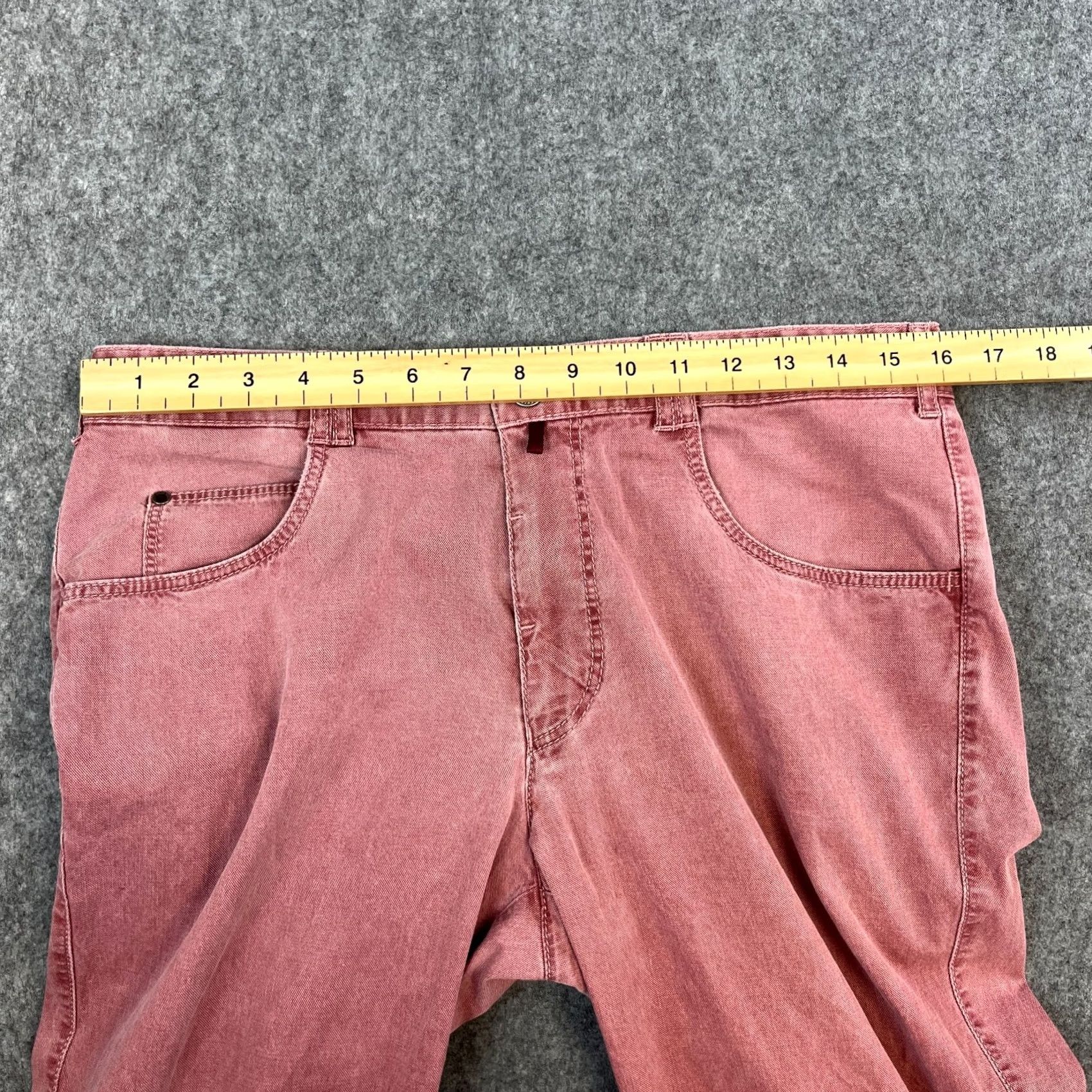 Vintage Meyer Chino Trousers Pants Straight 32 Pink Salmon Stretch Comfort Men Regular 5-Pocket Size US 32 / EU 48 - 6 Thumbnail