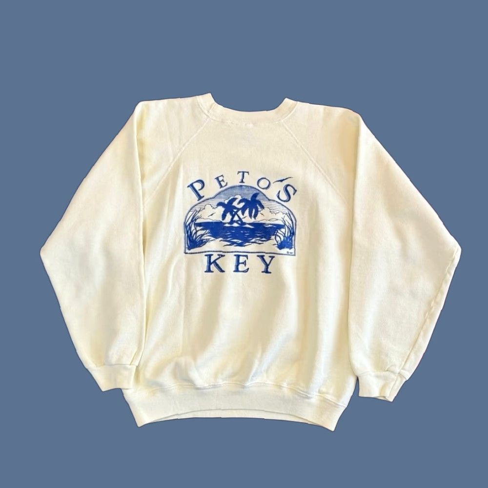 Hanes VINTAGE 80s Beach Ocean Crewneck Sweatshirt Womens Medium Hanes Size M / US 6-8 / IT 42-44 - 1 Thumbnail