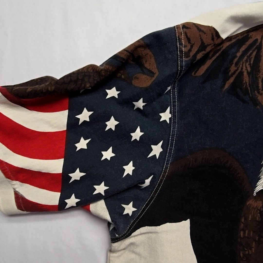 Other American Summer Eagle Flag Graphic Polo Patriotic AOP 2XL Size US XXL / EU 58 / 5 - 6 Thumbnail