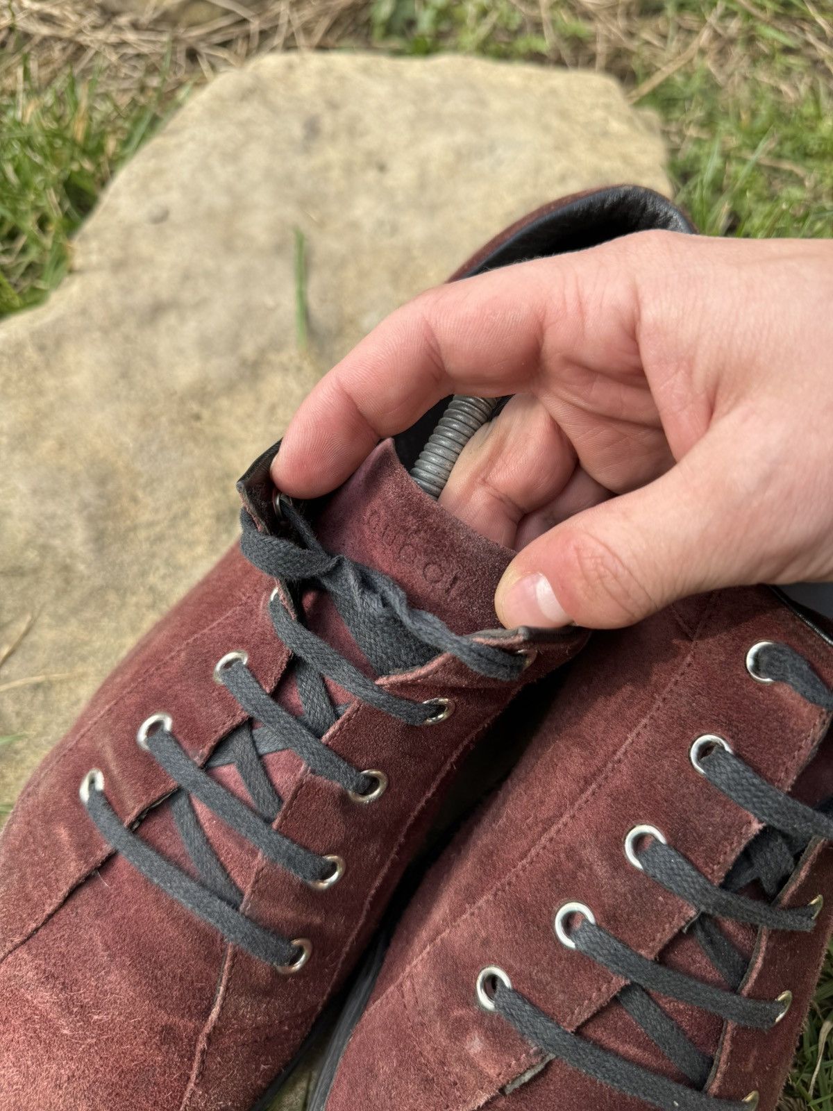 Gucci Gucci Low Top Suede Sneakers Size US 11 / EU 44 - 8 Thumbnail