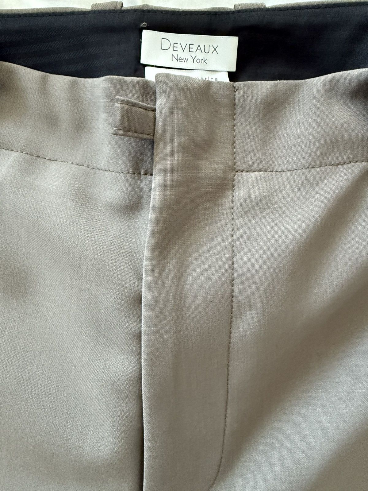 Deveaux Deveaux Wide Leg Trousers – Taupe Tan – Size 3 (Fits 33") Size US 33 - 3 Thumbnail