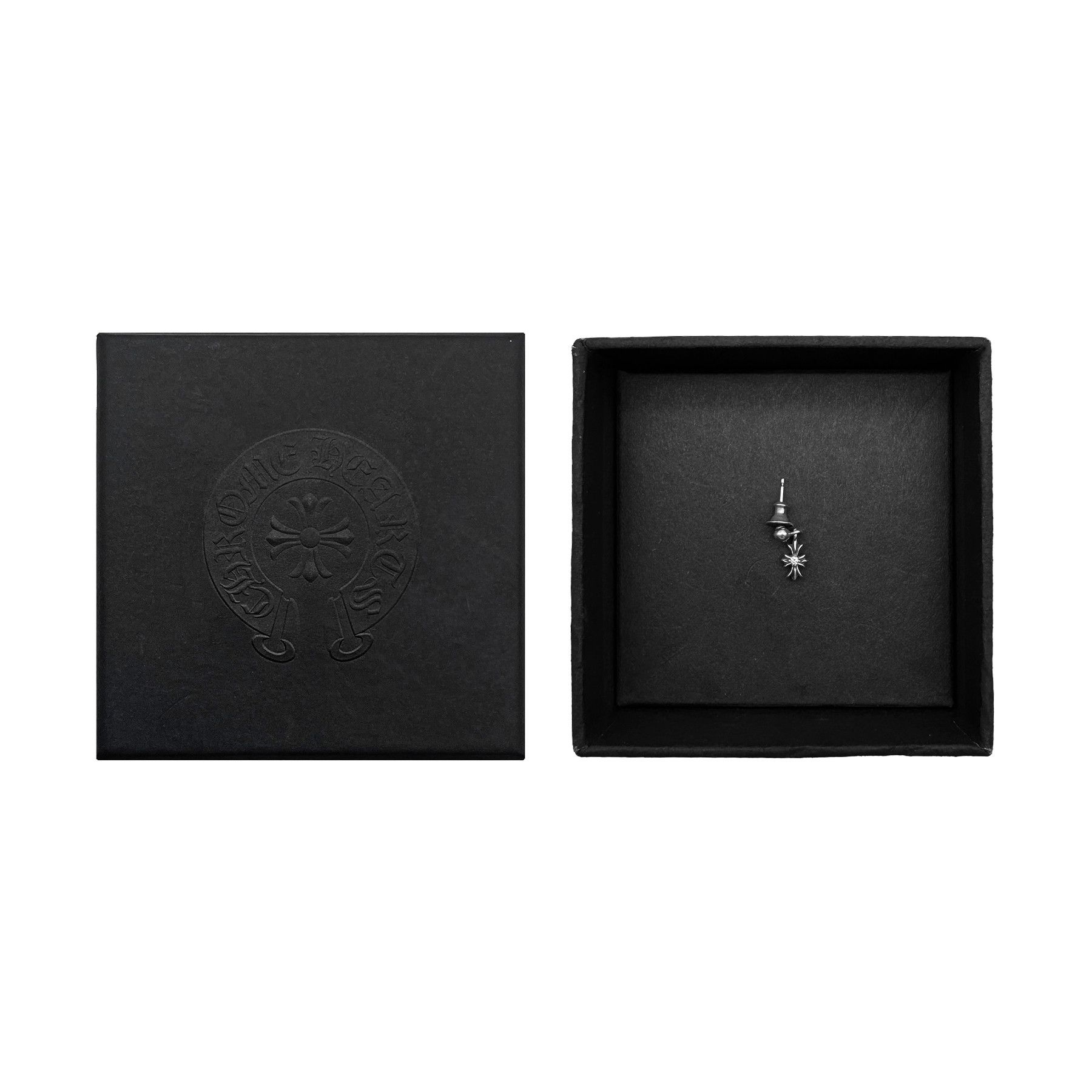 Chrome Hearts Chrome Hearts Silver Diamond Tiny E Cross Earring Stud Size ONE SIZE - 4 Thumbnail