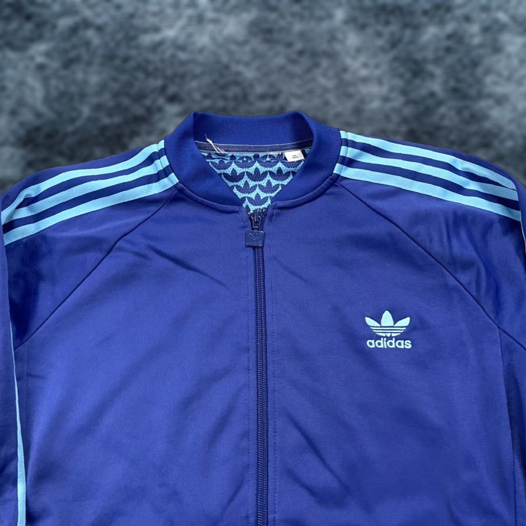 Adidas VINTAGE adidas Track Jacket Mens Small Blue Track Bomber Beckenbauer Trefoil Originals Size US S / EU 44-46 / 1 - 1 Thumbnail