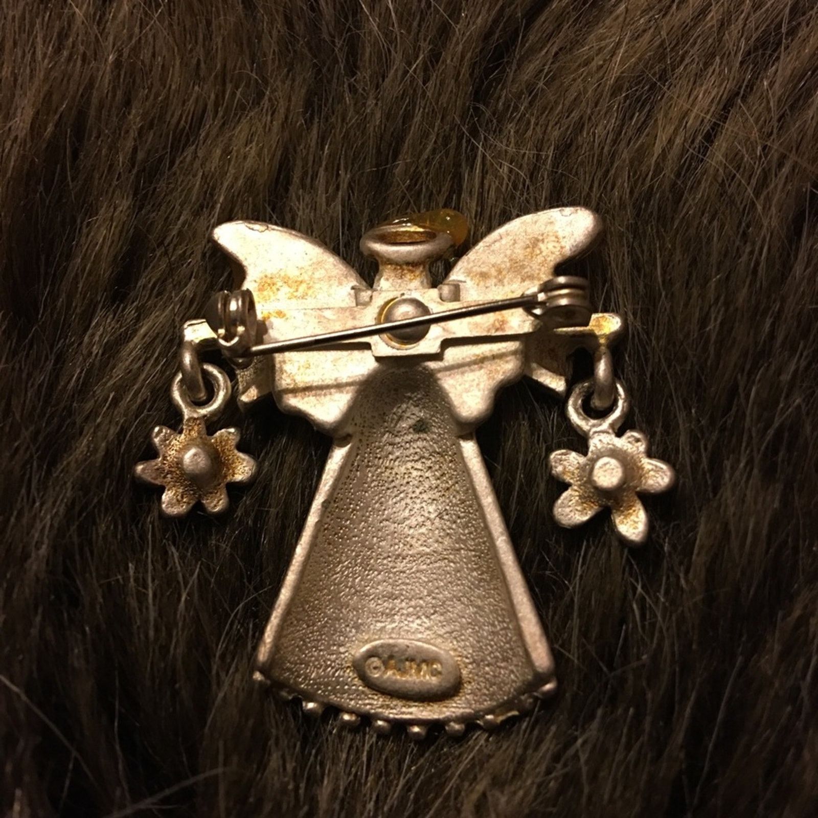 Vintage Vintage 80s signed angels bring spring brooch pin Size ONE SIZE - 2 Thumbnail