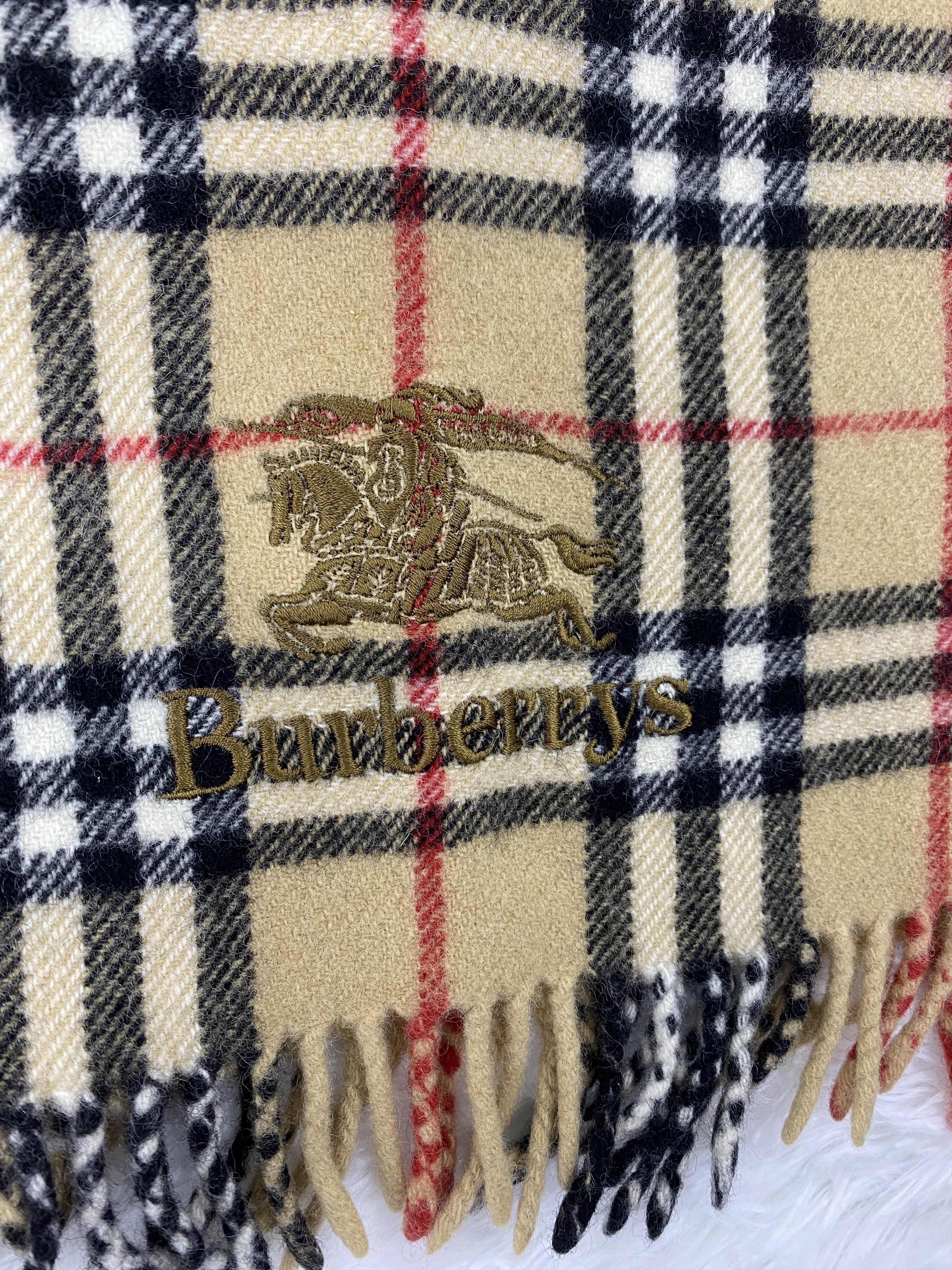 Burberry VintageBurberry Wide Size Scarf / Muffler Neckwear PM0063 Size ONE SIZE - 3 Thumbnail
