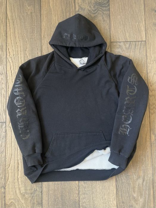 Chrome Hearts Chrome Hearts Black on Black Thermal Hoodie | Grailed