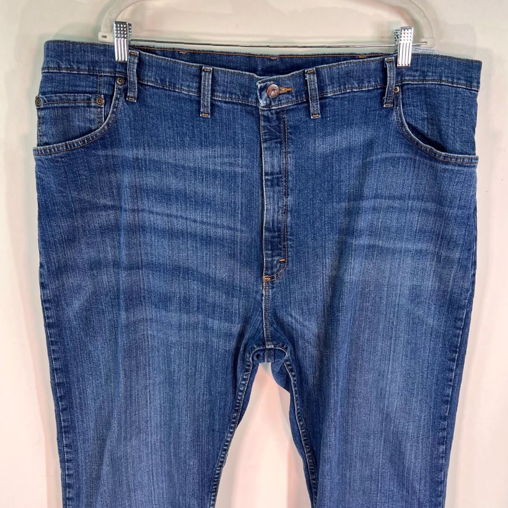 Wrangler Wrangler Jeans Mens 48 Straight Leg High Rise Denim 48X30 Blue 5-Pocket Regular Mens High Rise 48X30 Size US 32 / EU 48 - 2 Thumbnail