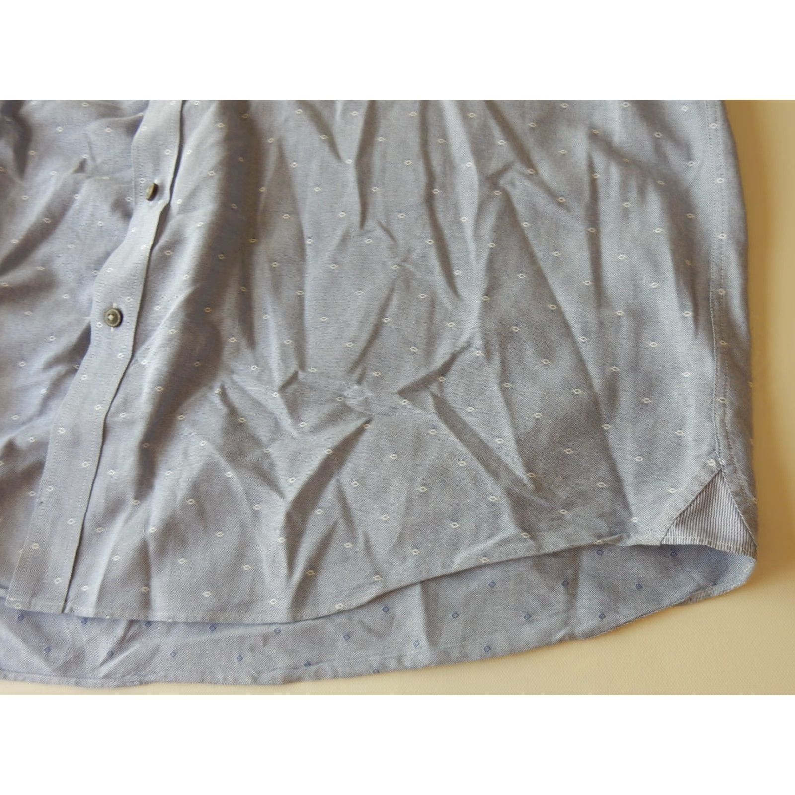 Charles Tyrwhitt Charles Tyrwhitt Button-Up Shirt Blue Long Sleeve 2XL Geometric Oxford Cloth Mens Shirt Size US XXL / EU 58 / 5 - 3 Thumbnail