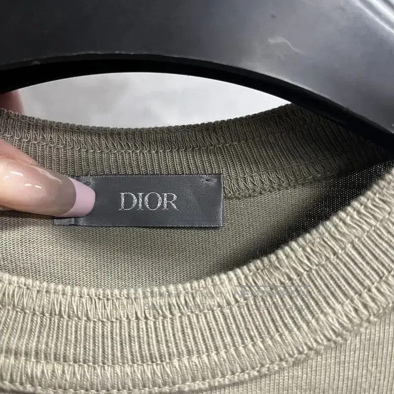 Dior Dior Men's Khaki Cotton T-Shirt . Size US XXS / EU 40 - 2 Thumbnail