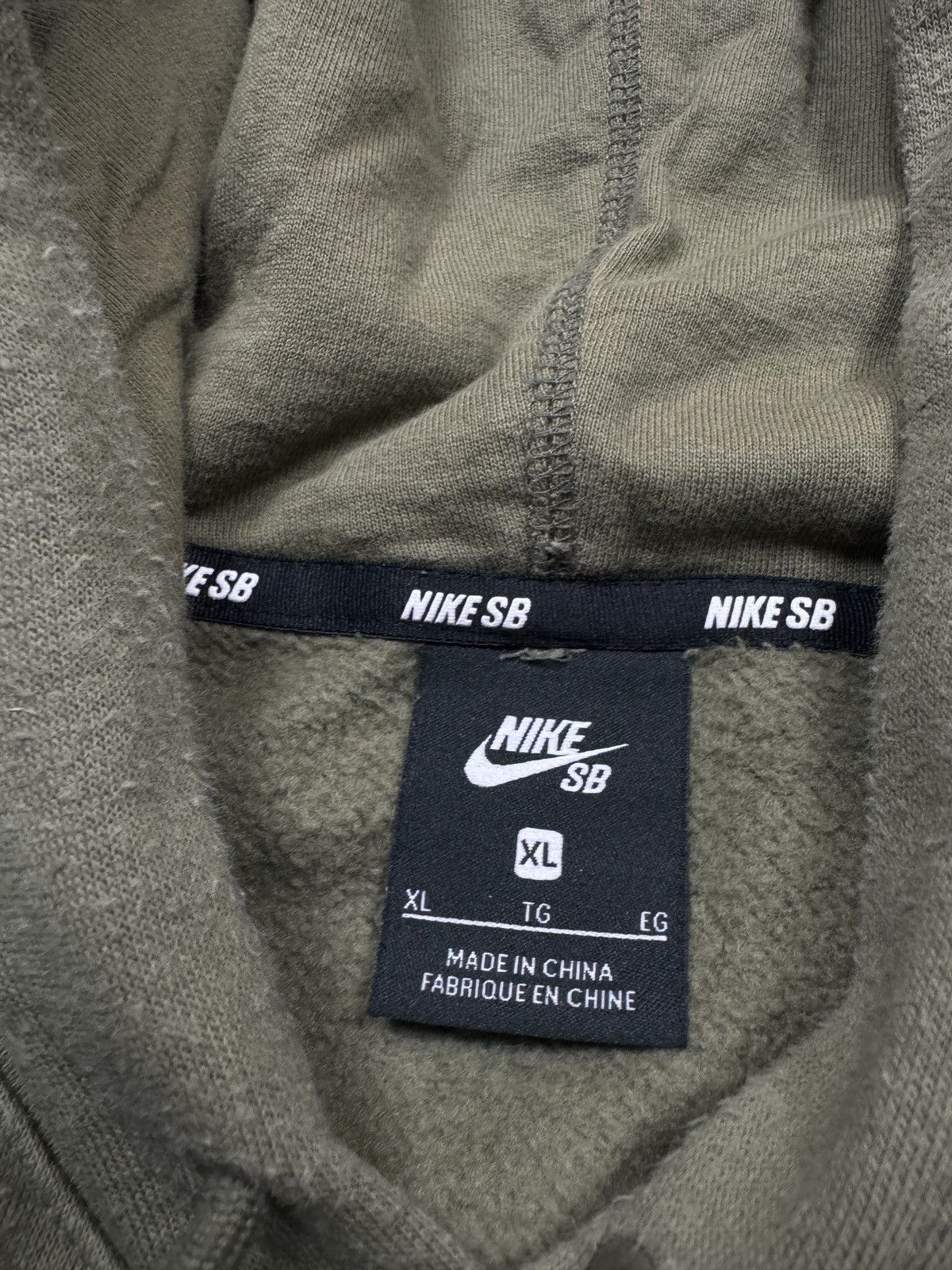 Nike Nike SB khaki vintage hoodie swoosh logo acg Size US XL / EU 56 / 4 - 5 Thumbnail