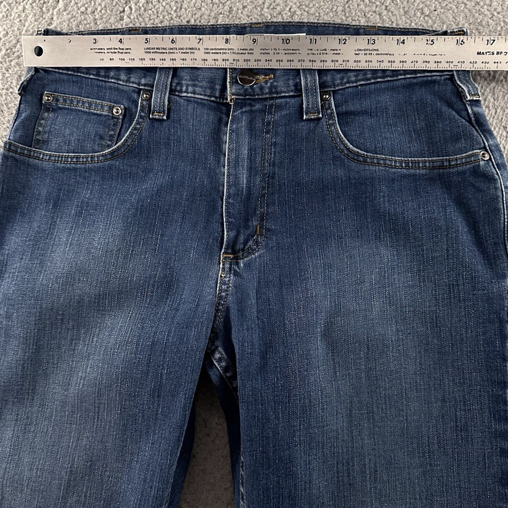Carhartt Carhartt Jeans Blue 32x30 Relaxed Fit Rugged Flex 5 Pocket Cotton Blend Mens Denim Straight Pocket Quality Inseam 29" Regular, 32x30, Blue, Men Size US 32 / EU 48 - 4 Thumbnail