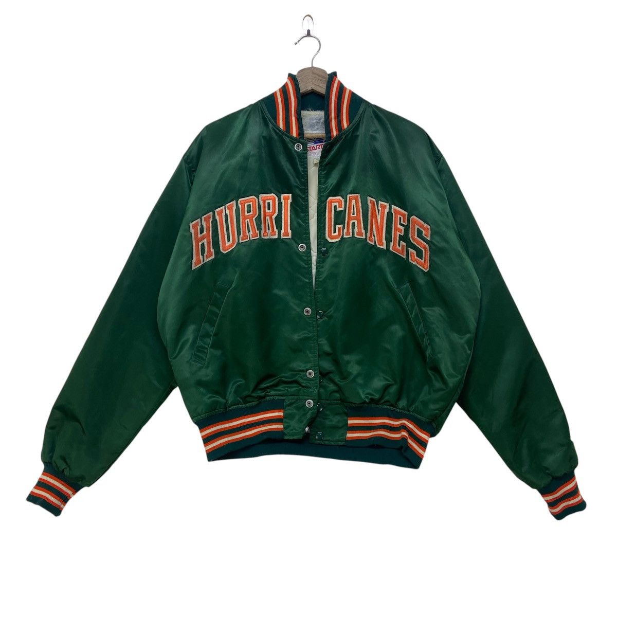 NFL Vintage NFL Hurricanes by Starter Satin Varsity Jacket Size US L / EU 52-54 / 3 - 3 Thumbnail