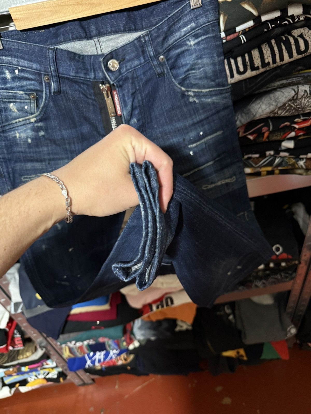 Dsquared2 Rare Luxury Dsquared2 Distressed Denim Navy Jeans Y2K Hype Size US 28 / EU 44 - 7 Thumbnail