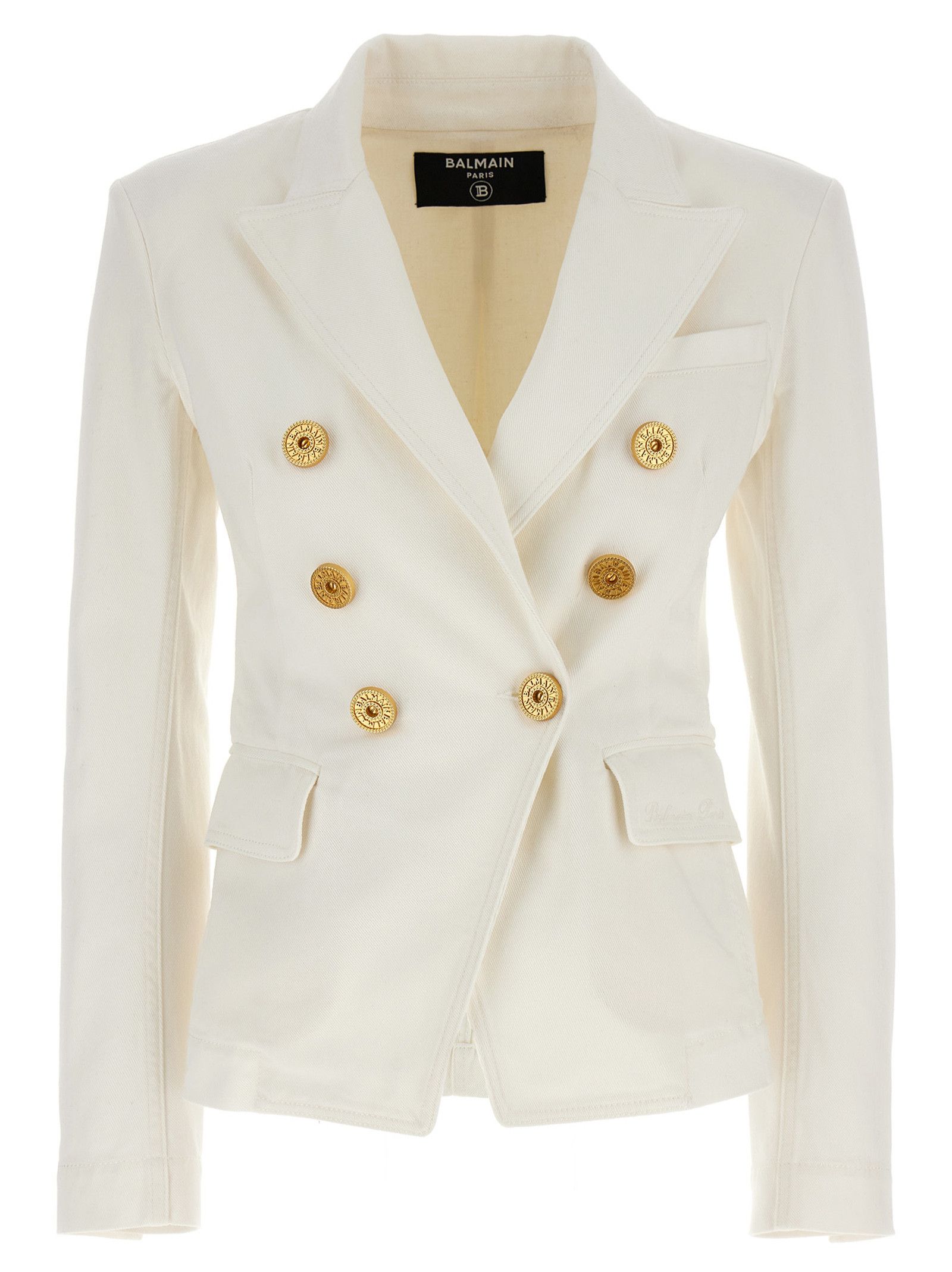 Double-Breasted Denim Blazer
