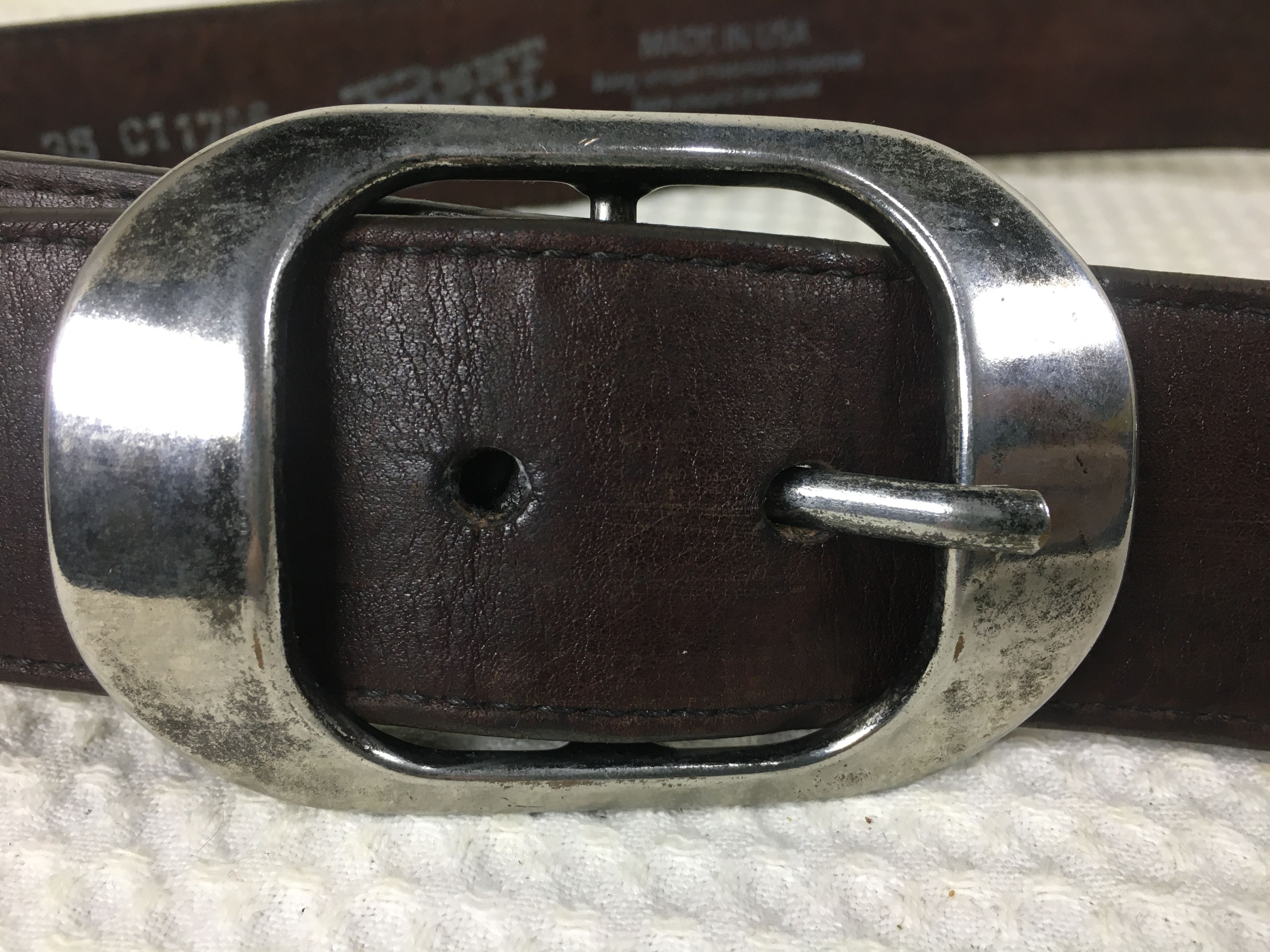Vintage Bent Rail Belt Size 36 - 4 Thumbnail