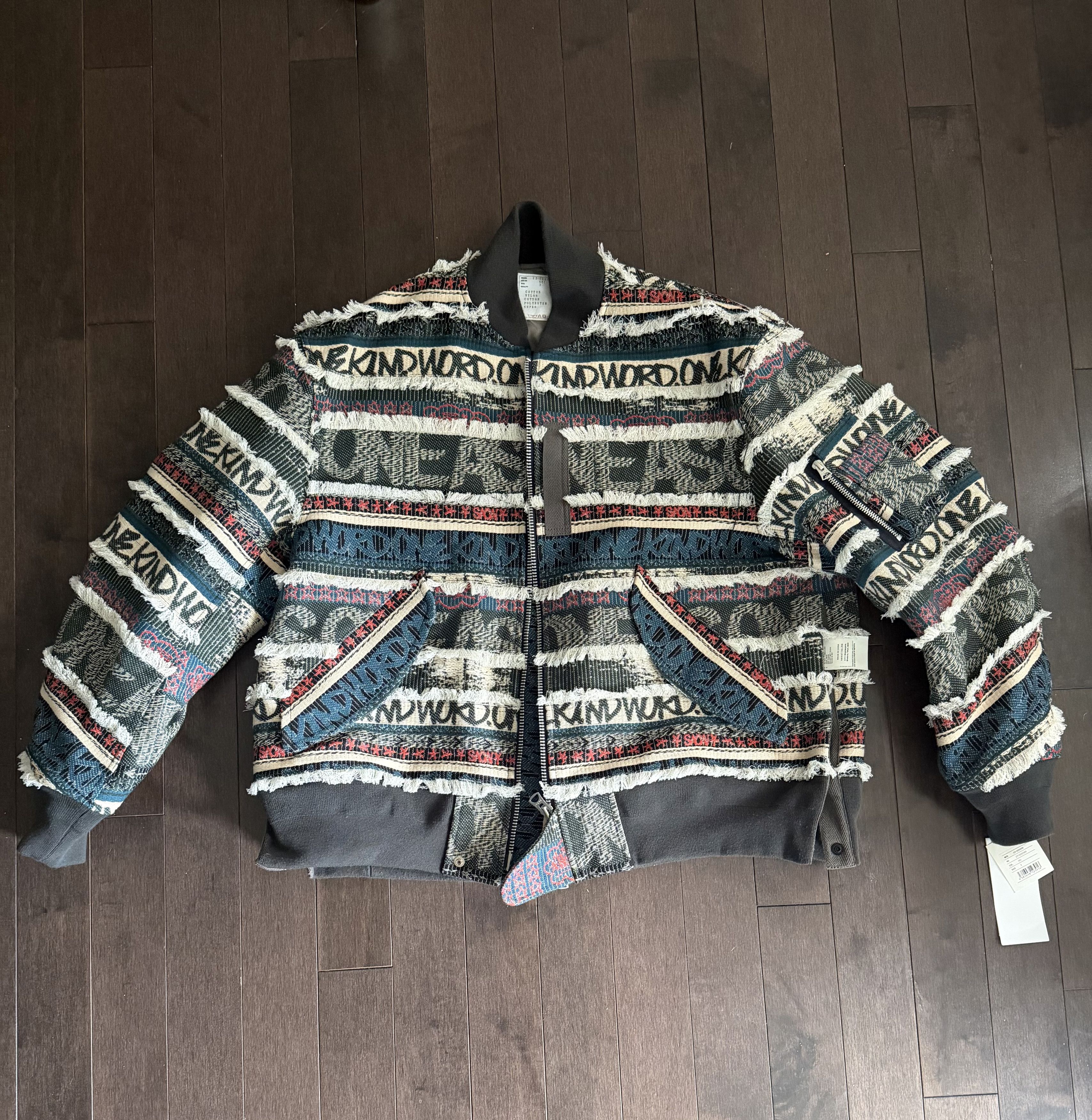 Sacai Eric Haze Jacquard Denim Jacket / Bomber w/ Tags Size US M / EU 48-50 / 2 - 1 Thumbnail