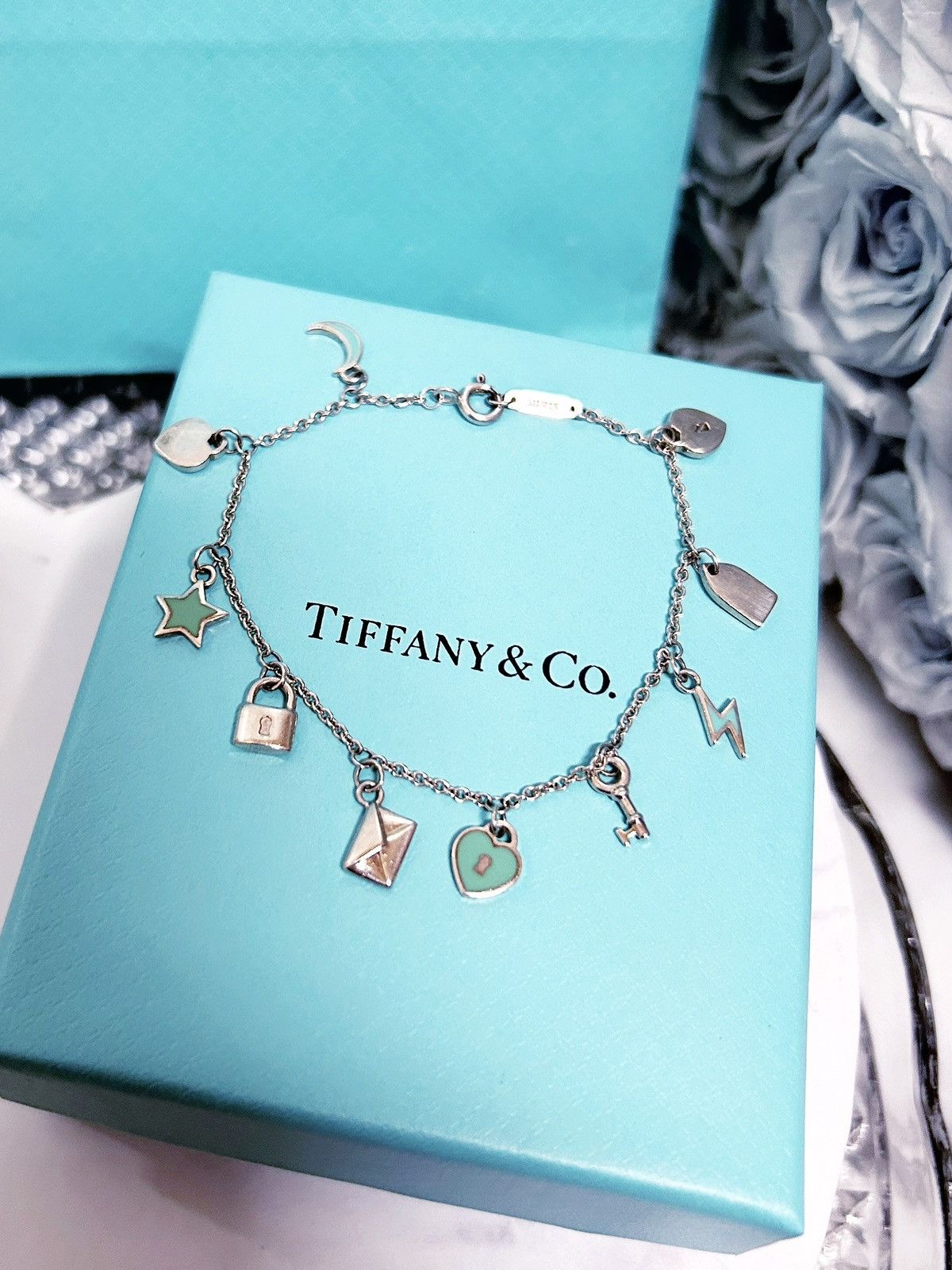 Tiffany & Co. Authentic Tiffany & Co Love Note 925 Sterling Charm Bracelet Size ONE SIZE - 7 Thumbnail