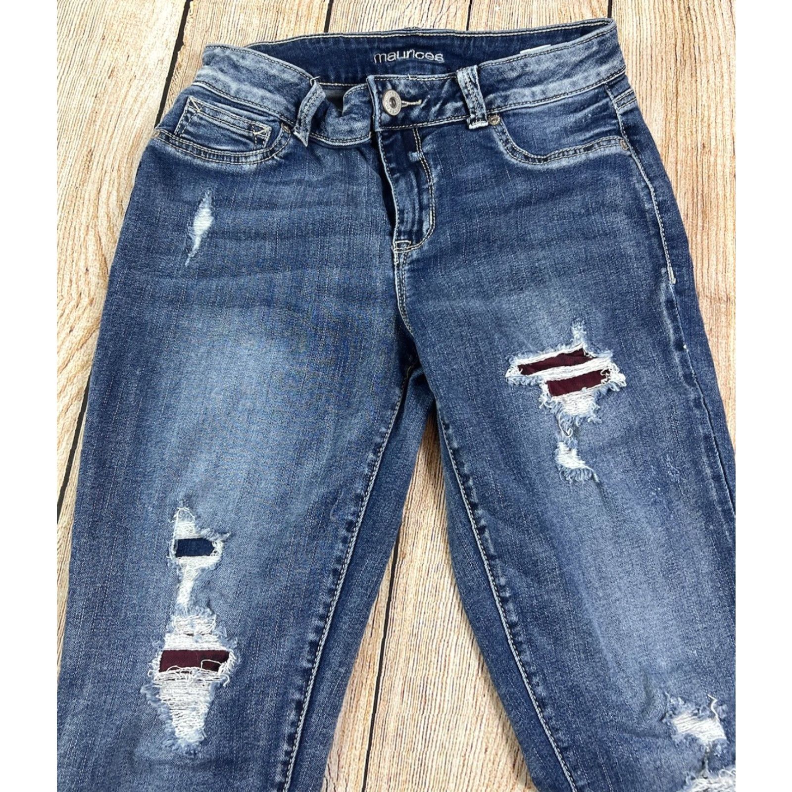 Vintage Maurices Jeans Skinny Denim Size S Regular 28x31 Blue Women Womens Size 28" / US 6 / IT 42 - 4 Thumbnail