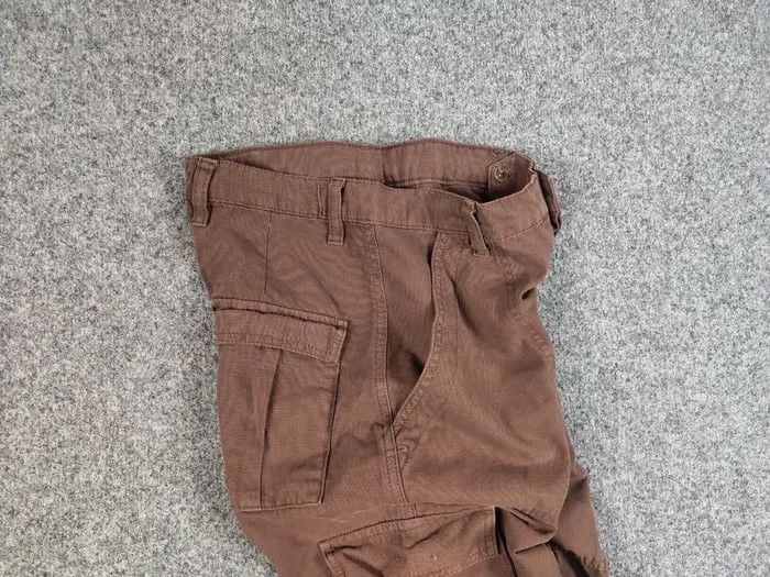 Japanese Brand Vintage 90s Japanese Brown Cargo canvas Pants Y2K Hype Style Size US 30 / EU 46 - 14 Thumbnail