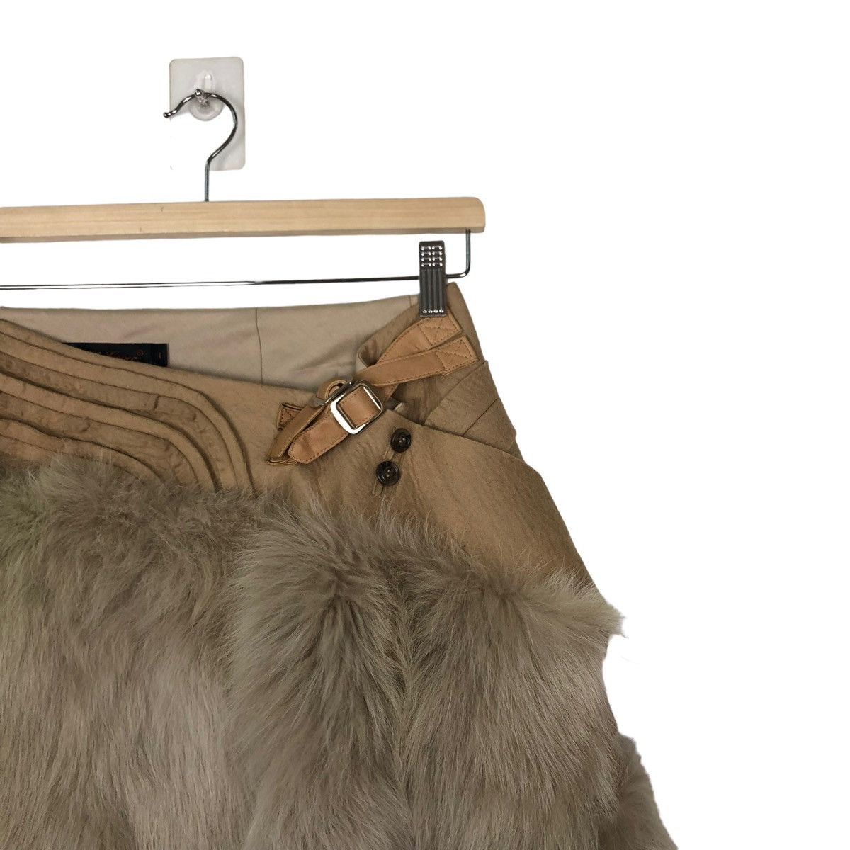 Jun Takahashi 🔥LAST DROP🔥💥LAMB LEATHER MINK FUR SKIRT UNDERCOVER Size 30" / US 8 / IT 44 - 3 Thumbnail