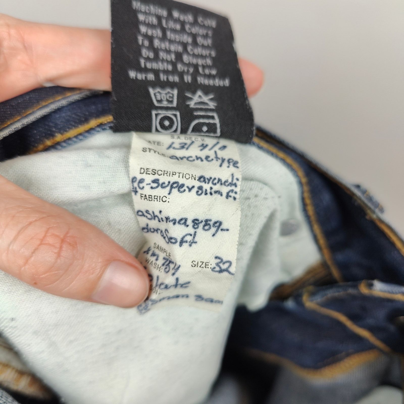 Big Star Big Star Division Slim Fit Jeans Men 32 Dark Wash Whiskering Size US 32 / EU 48 - 10 Thumbnail