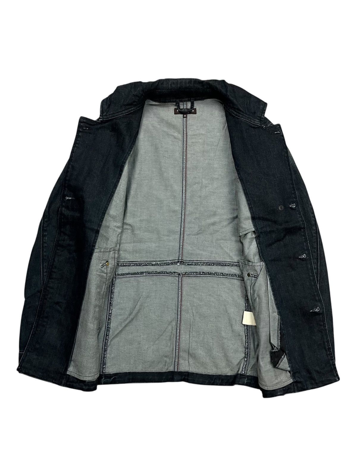 Isamu Katayama Backlash 2000s Hideway Nicole - Asymetrical Button Denim Jacket Size US M / EU 48-50 / 2 - 2 Thumbnail