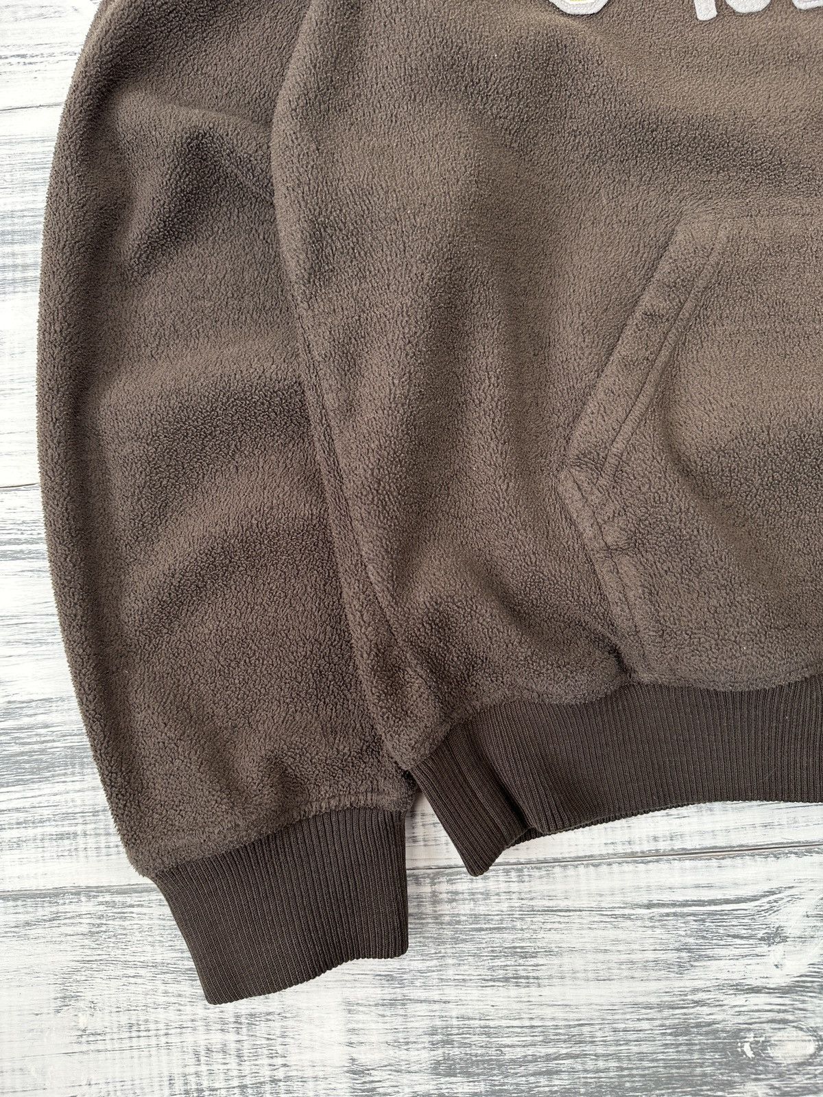 Quiksilver QUIKSILVER Vintage Y2K Brown Fleece Hoodie Big Logo Size XL Size US XL / EU 56 / 4 - 4 Thumbnail