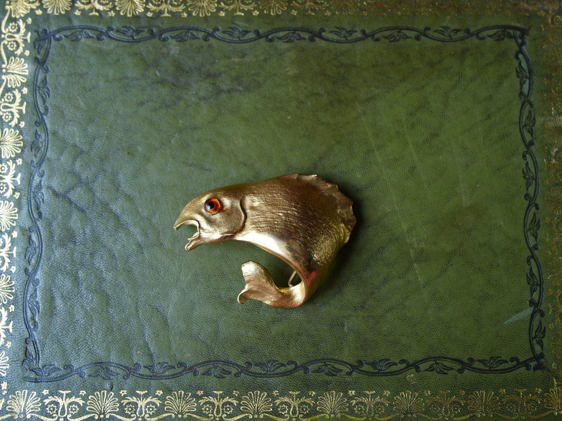 Other Christopher Ross Vintage 70s 24K Goldfish Belt Buckle Size ONE SIZE - 4 Thumbnail