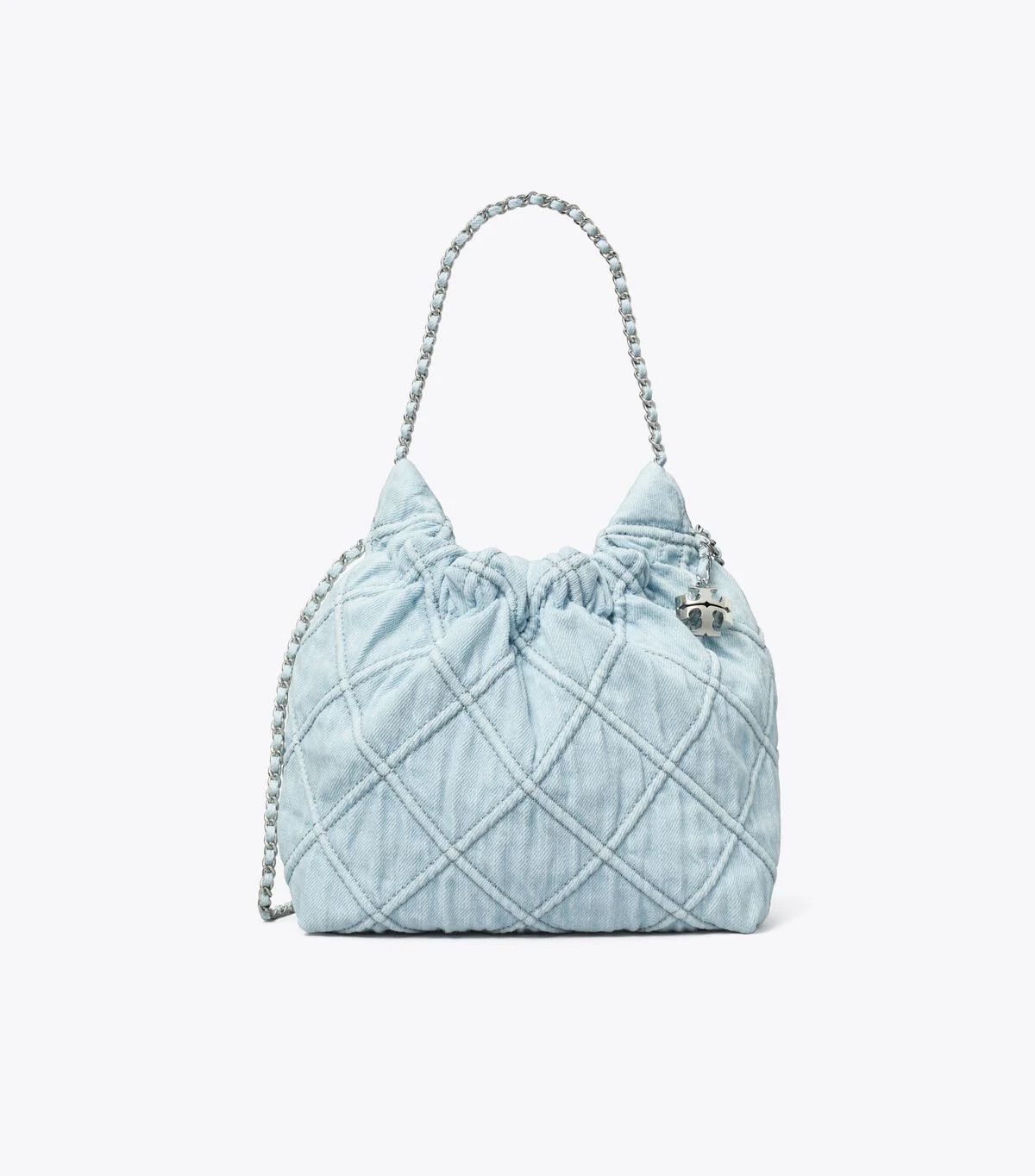Tory Burch os11x0326 Size: OS / Mini Fleming Soft Denim Hobo Bag Blue Size ONE SIZE - 1 Thumbnail