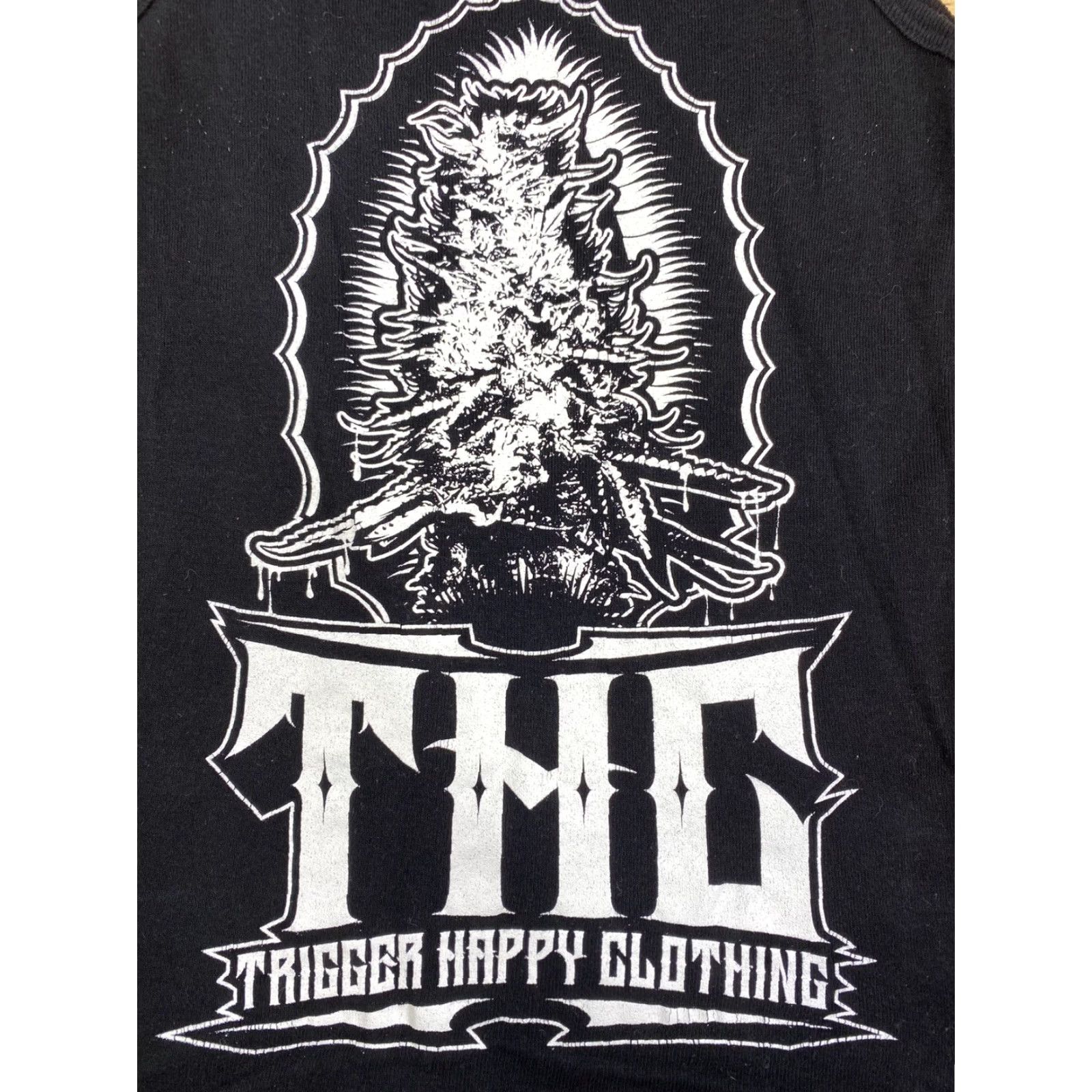 Vintage THC Tank Top Womens Black Cannabis Small Tank Top Size S / US 4 / IT 40 - 2 Thumbnail