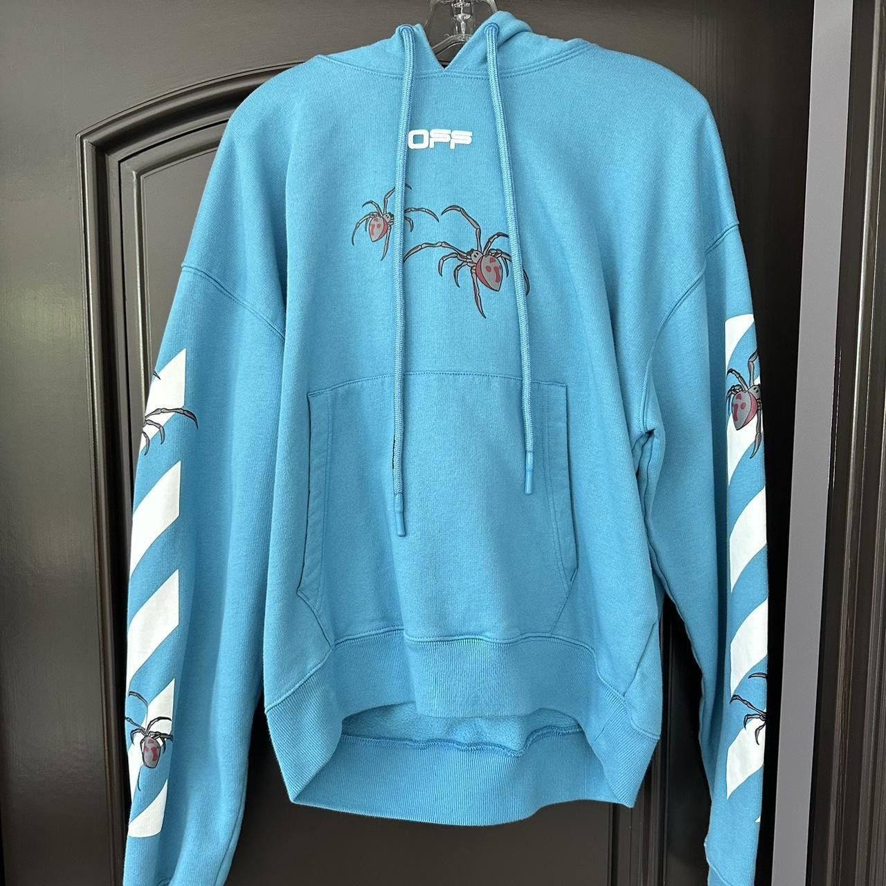 Off white baby blue hoodie best sale