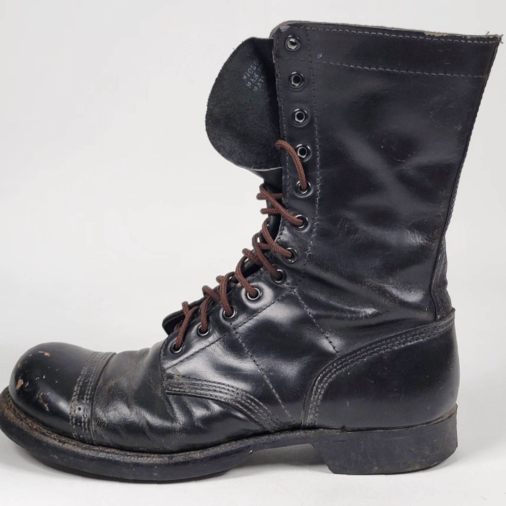 Vintage VINTAGE Corcoran Boots Mid-Calf Leather Black 10" Combat Jump 9 D Mens USA Grounded by Leather Size US 9 / EU 42 - 6 Thumbnail