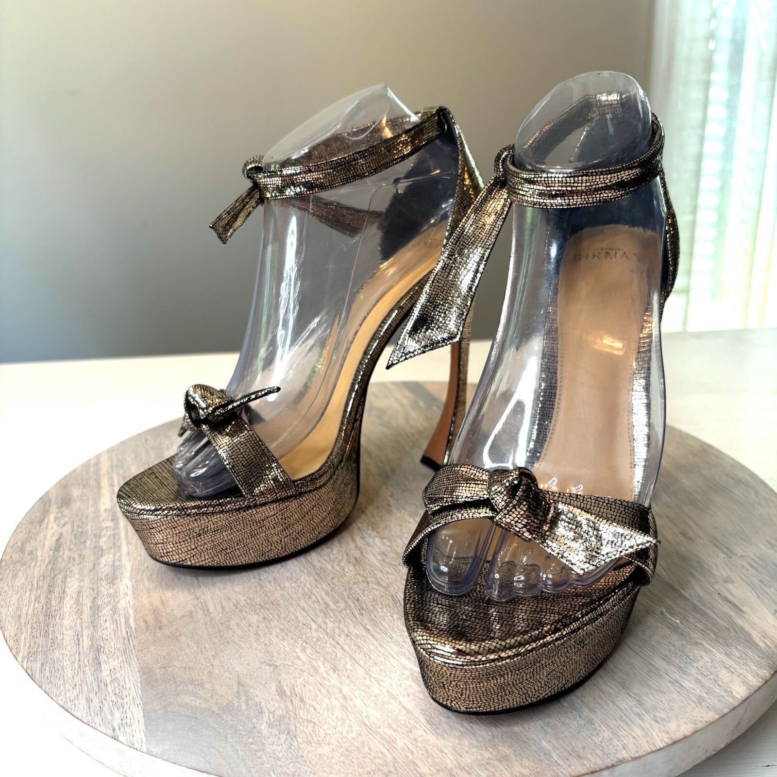 Alexandre Birman Alexandre Birman Clarita Gold Metallic 100 Heels US Size 9.5 Size US 9.5 / IT 39.5 - 1 Thumbnail
