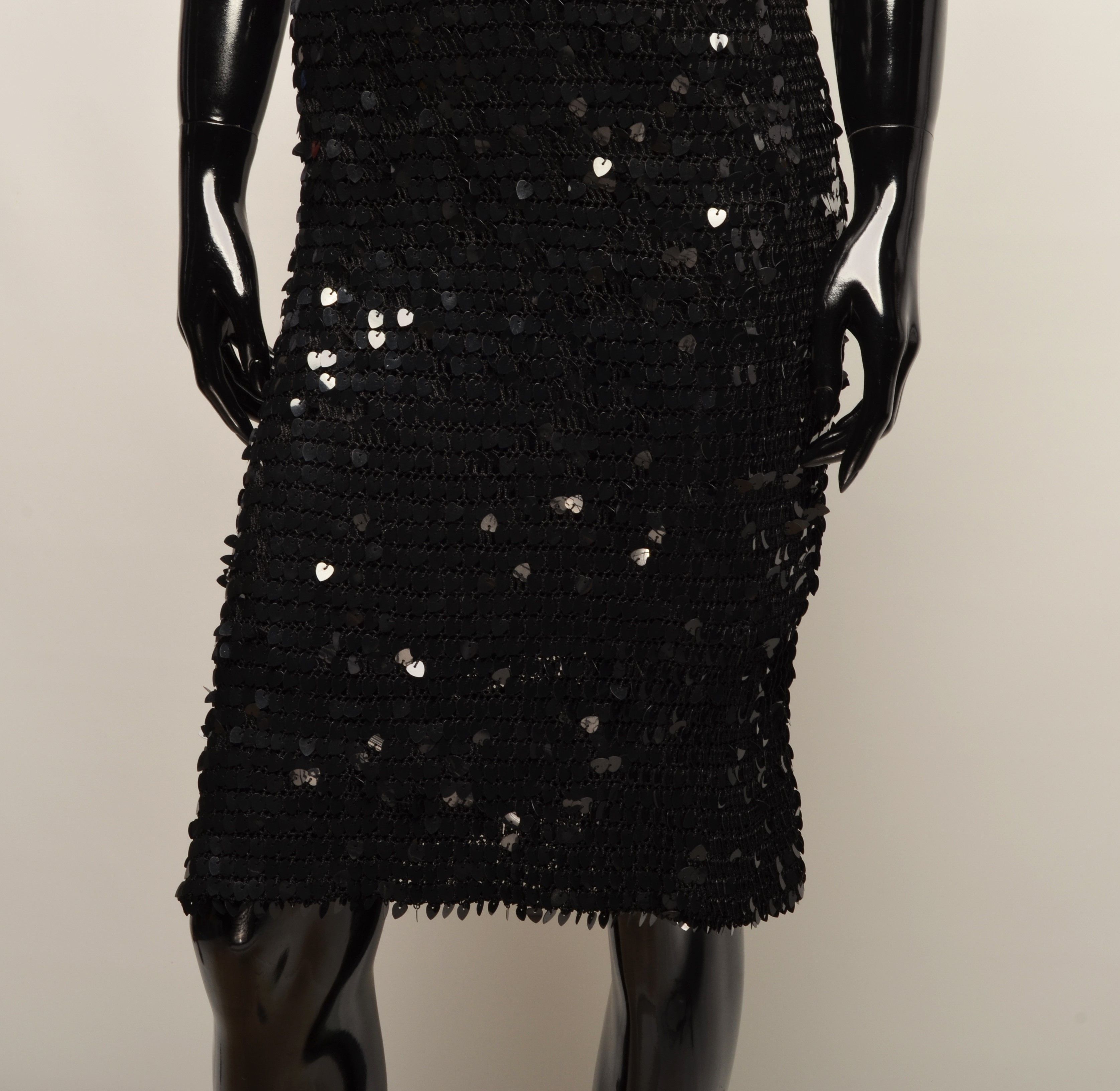 Vintage Stunning Vintage Y2K Crochet Sequin Beaded Mini Dress Size S / US 4 / IT 40 - 3 Thumbnail