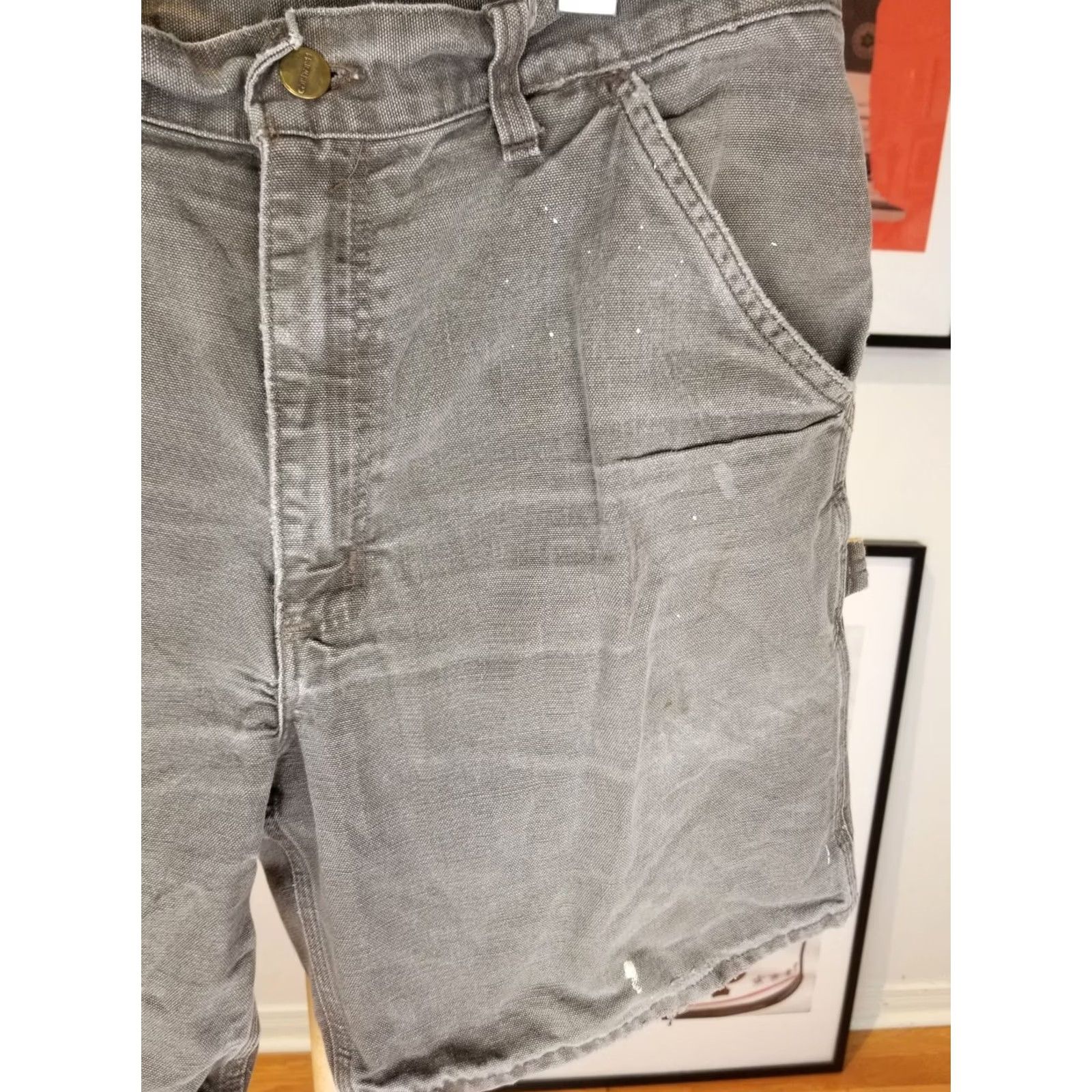 Carhartt VINTAGE Carhartt Painter Carpenter Short Pants Distressed Worn Trashed SZ 32 Size US 32 / EU 48 - 3 Thumbnail