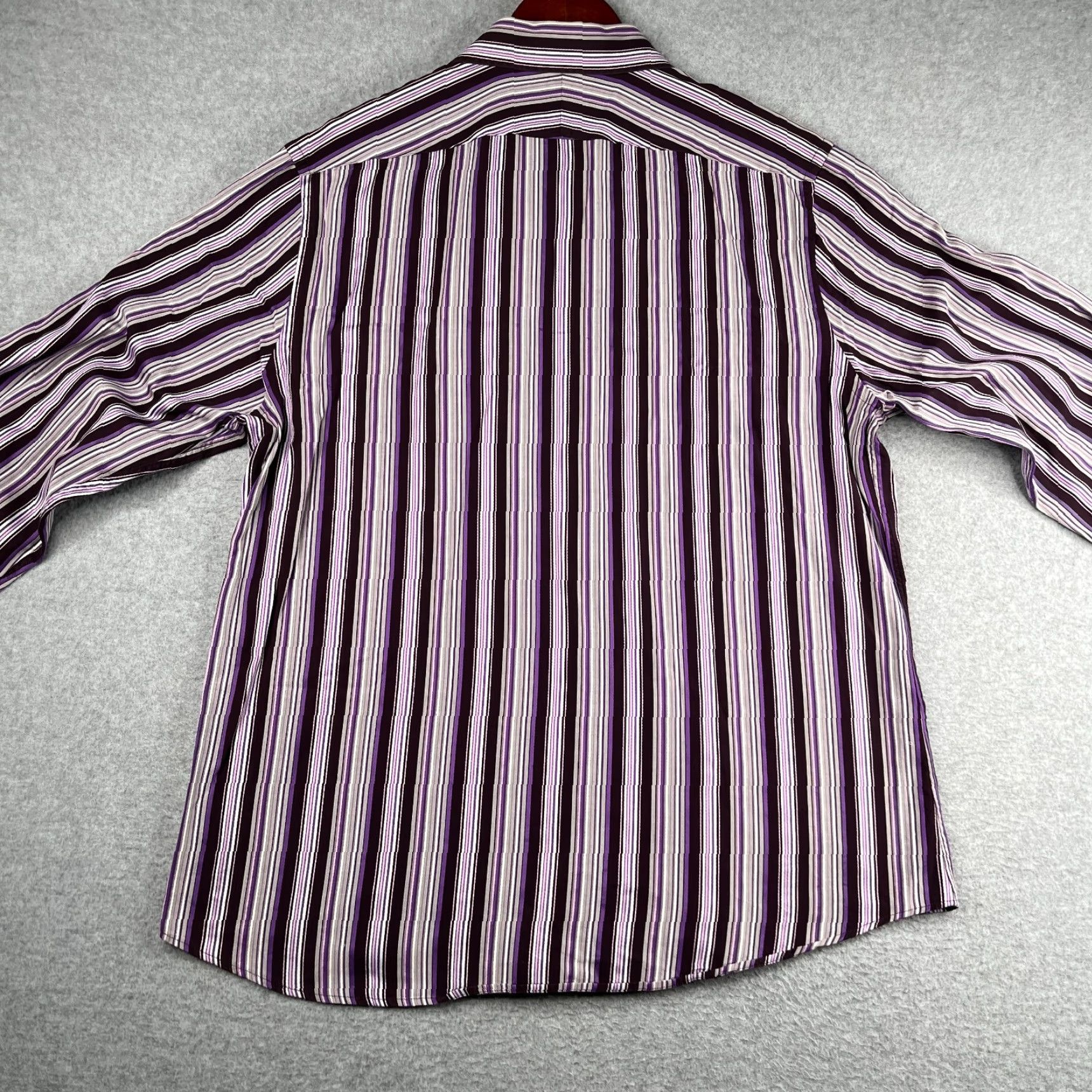 Express Express Shirt XL Purple Modern Fit Button-Up Long Sleeve Mens Folded for Casual Party/Cocktail Size US XL / EU 56 / 4 - 6 Thumbnail