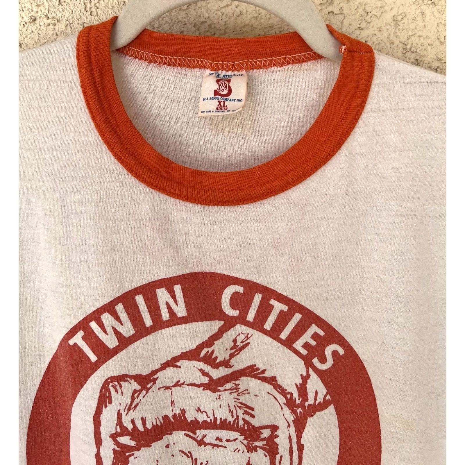 Soffe VINTAGE Soffee Athletic Twin Cities Cougars T Shirt XL USA 50/50 Soffe Worn Size US XL / EU 56 / 4 - 6 Thumbnail