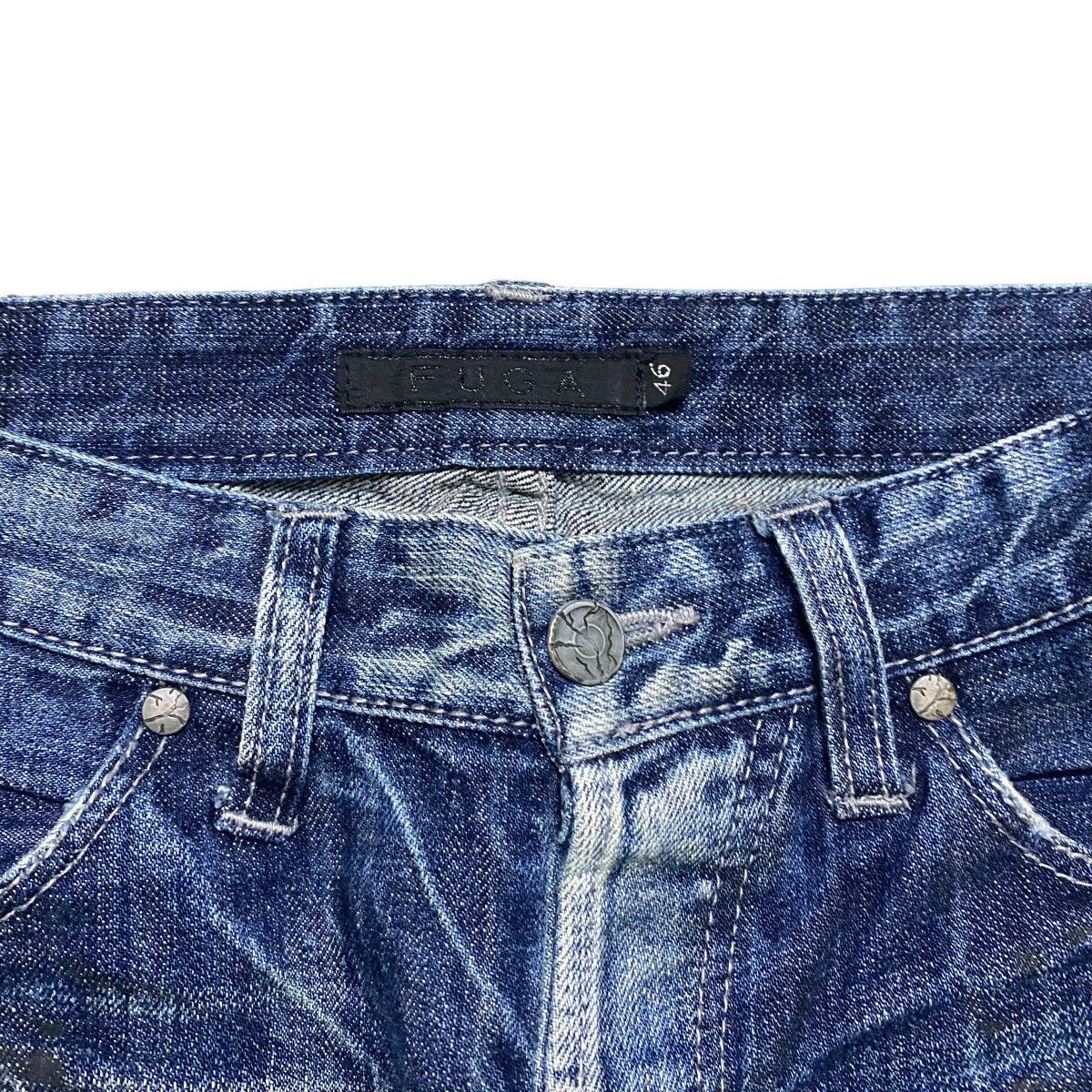 GOSTAR DE FUGA Fuga Denim Mud Oil Stained Flare Jeans Size US 31 - 6 Thumbnail