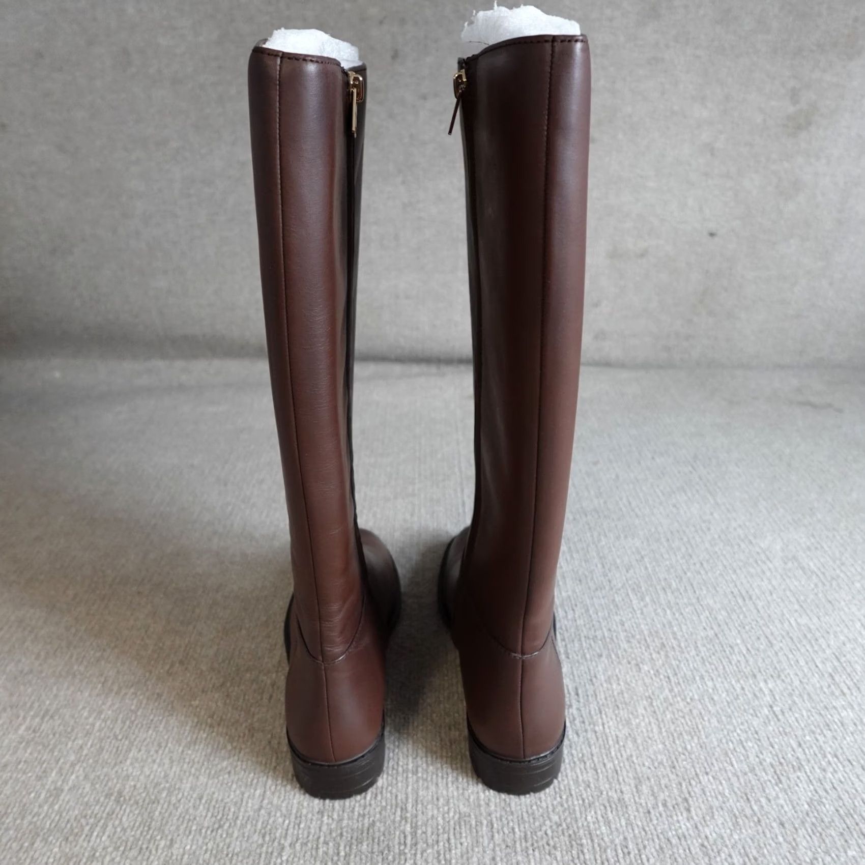 Coach VINTAGE Coach Boots Womens 10B Brown Side Zip Fynn NEW Womens Boots Riding Boot Leather Upper Leather Lining US 10 UK 8 Womens Mens Girls Size US 8 / IT 38 - 3 Thumbnail