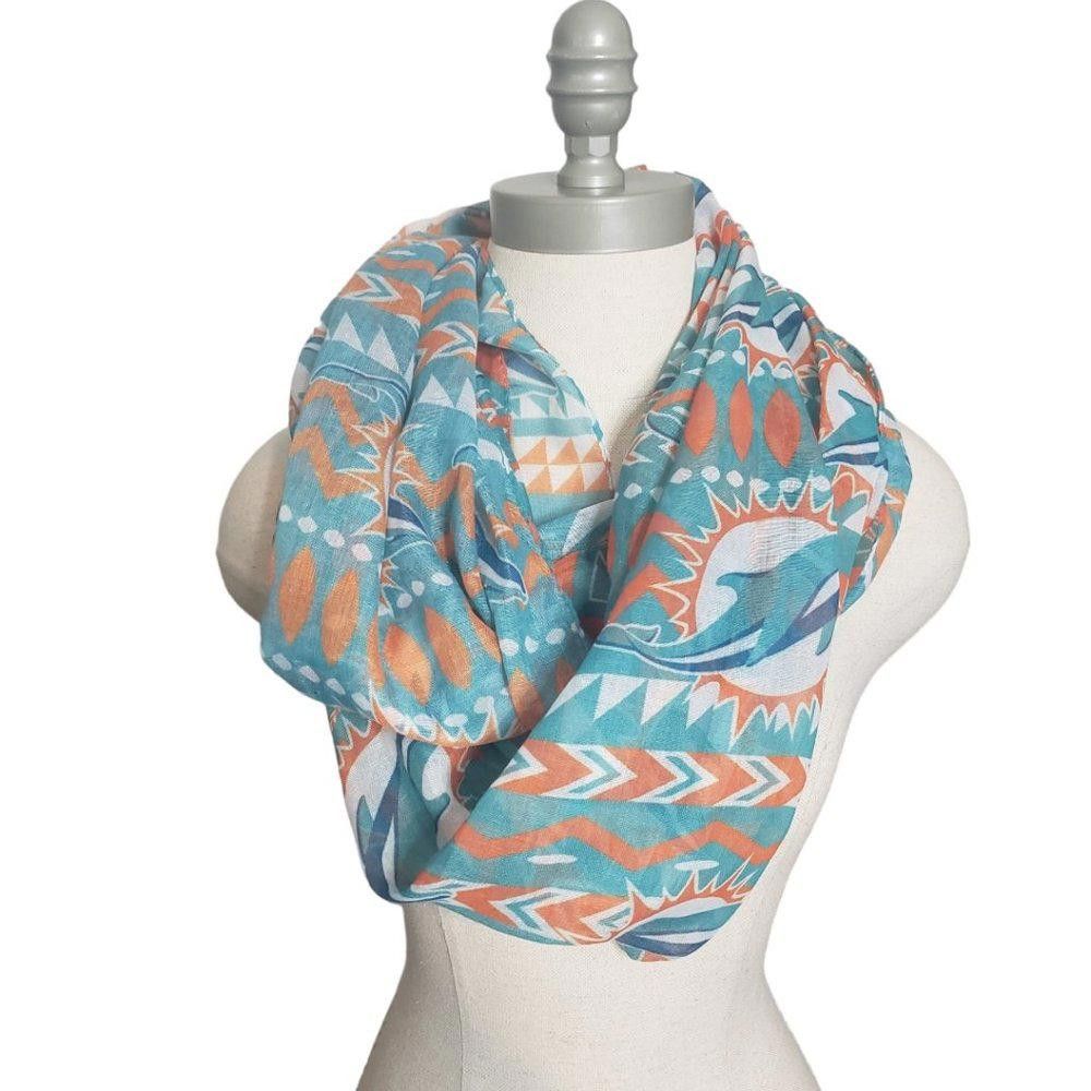 Designer CT820 Miami Dolphins NWOT Infinity Lightweight Scarf Size ONE SIZE - 1 Thumbnail
