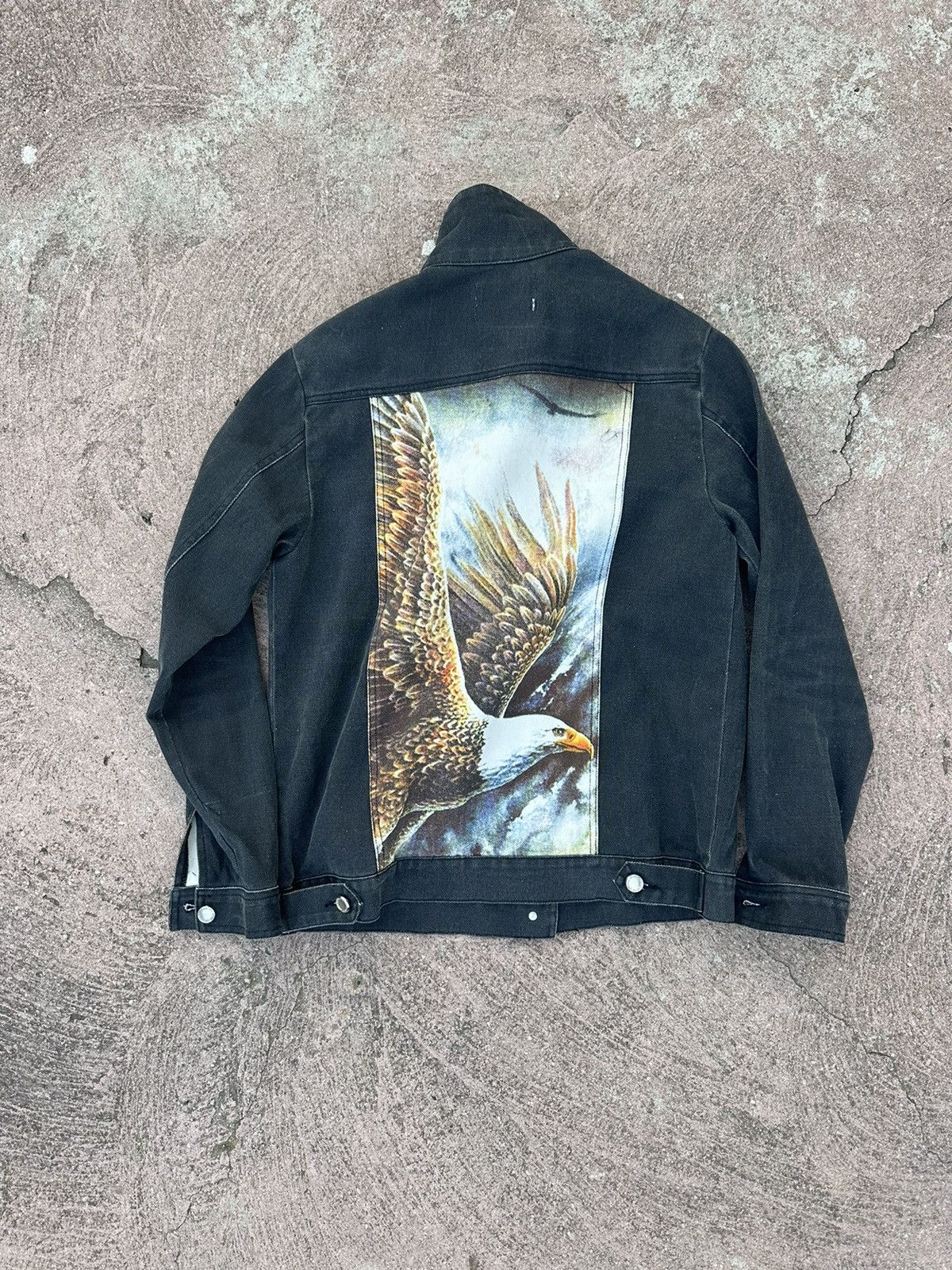 Stussy Denim Jacket Eagle Print Rare