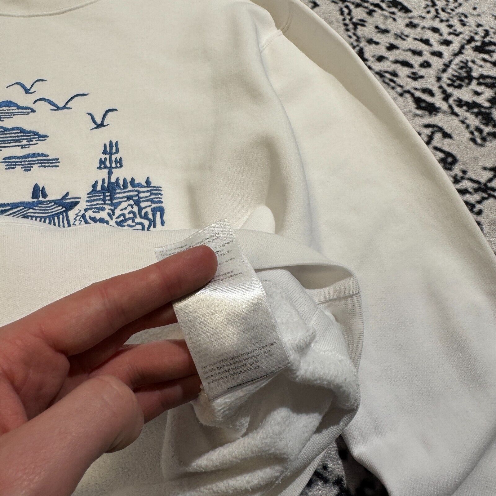 Vintage Vintage Wood White Cotton Crewneck Size S 90s Art Archive Size US S / EU 44-46 / 1 - 12 Thumbnail
