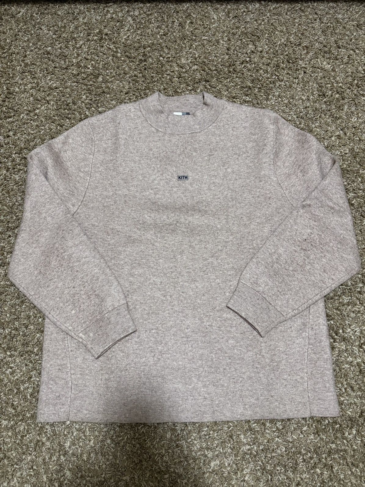 Kith Kith Knit Sweatshirt Combo w/ Mock Neck in Dusty Mauve