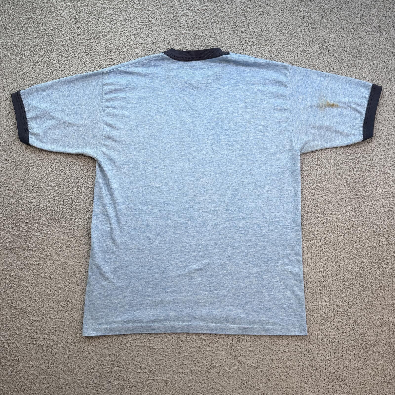 Other Vintage 90s Ringer Baby Tee Made In USA Blue Fitted Slim Y2K Size S / US 4 / IT 40 - 2 Thumbnail