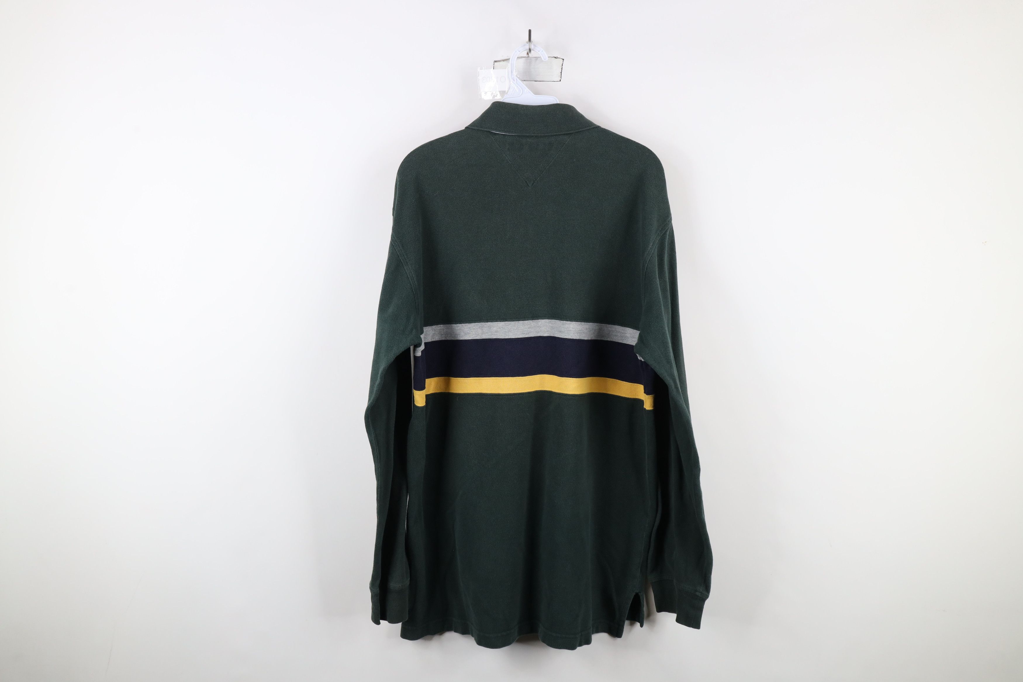 Tommy Hilfiger × Vintage Vintage Tommy Hilfiger Striped Block Long Sleeve Rugby Polo Size US M / EU 48-50 / 2 - 9 Thumbnail