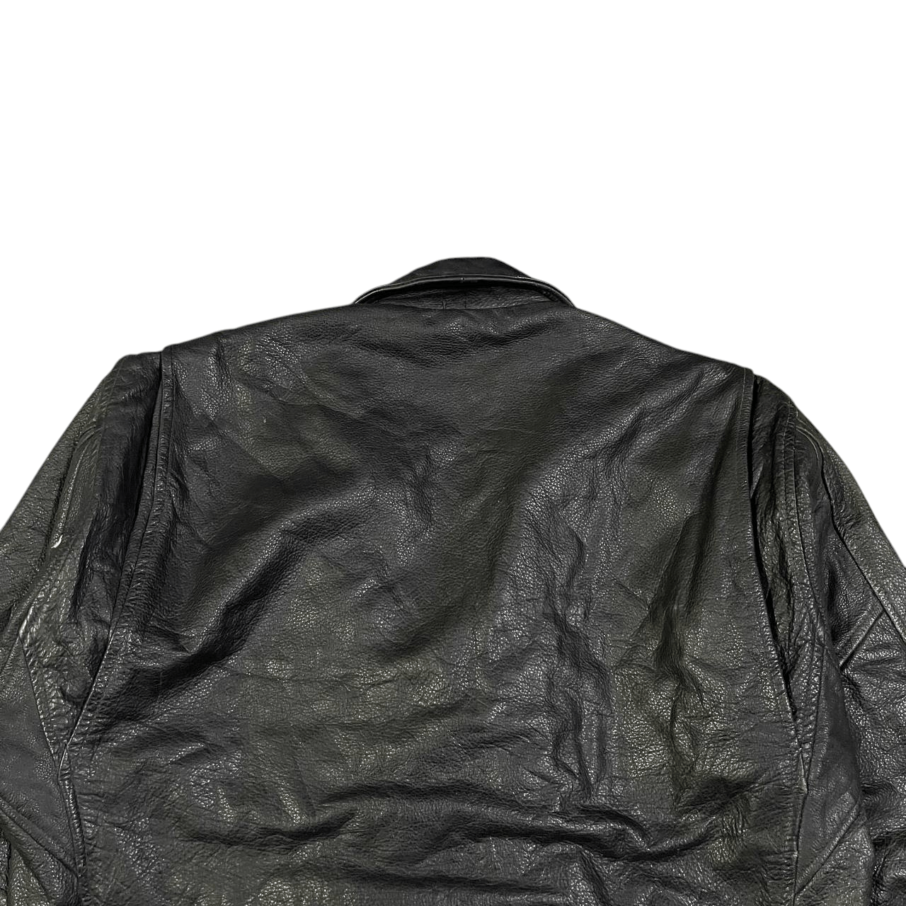 Leather Vintage Motorcycle Rider Leather Jacket Double Collar Size US M / EU 48-50 / 2 - 12 Thumbnail