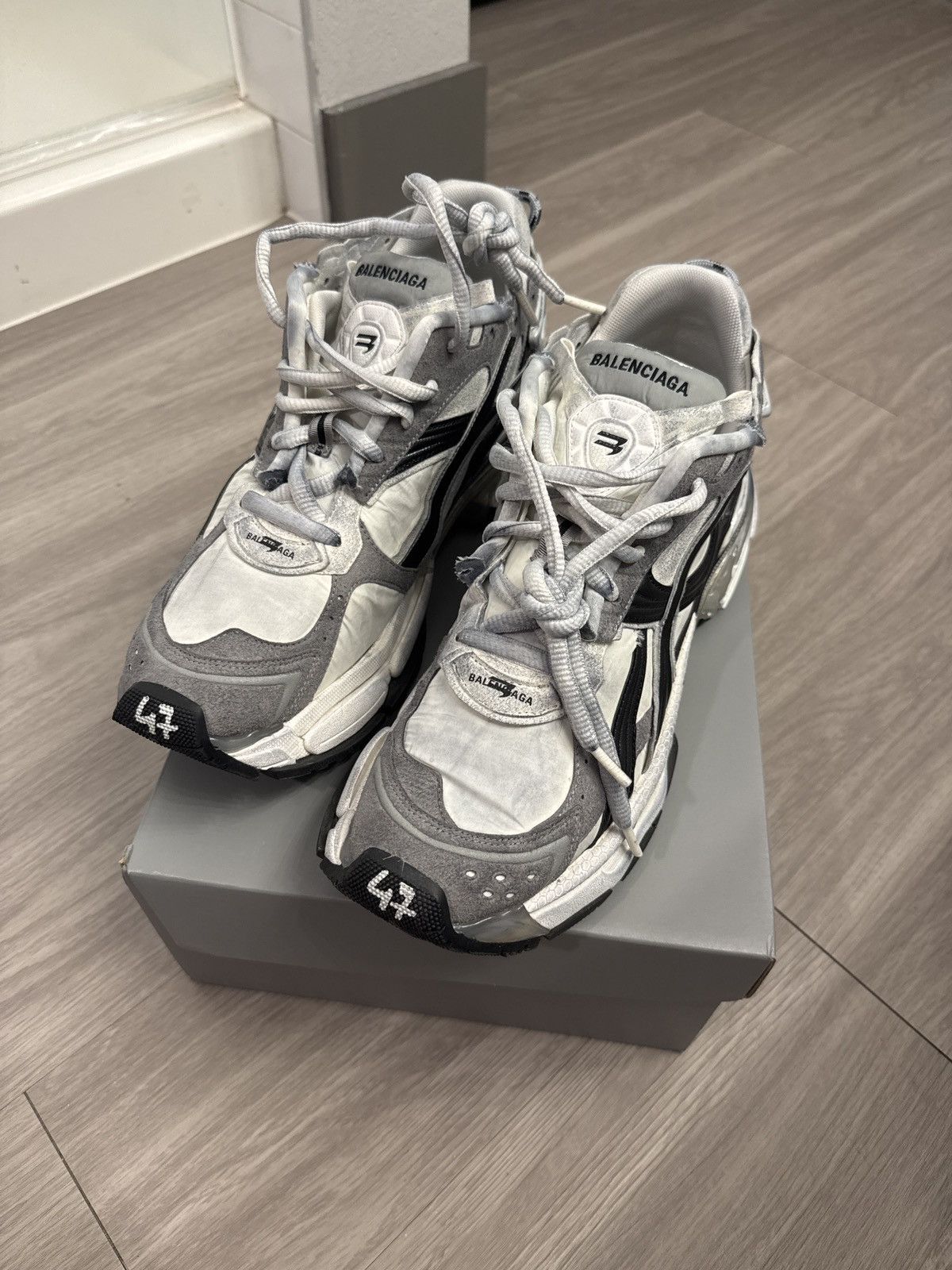 Balenciaga Balenciaga Mens Runner Sneaker Size US 14 / EU 47 - 1 Thumbnail